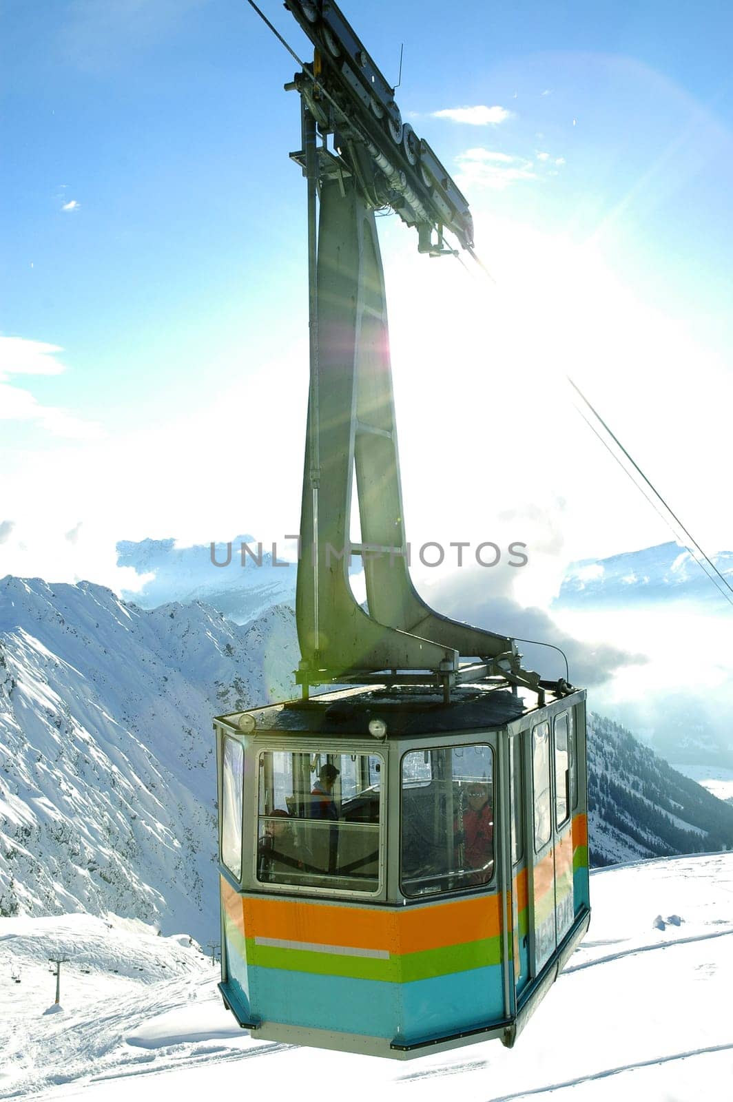 Gondola in the snow