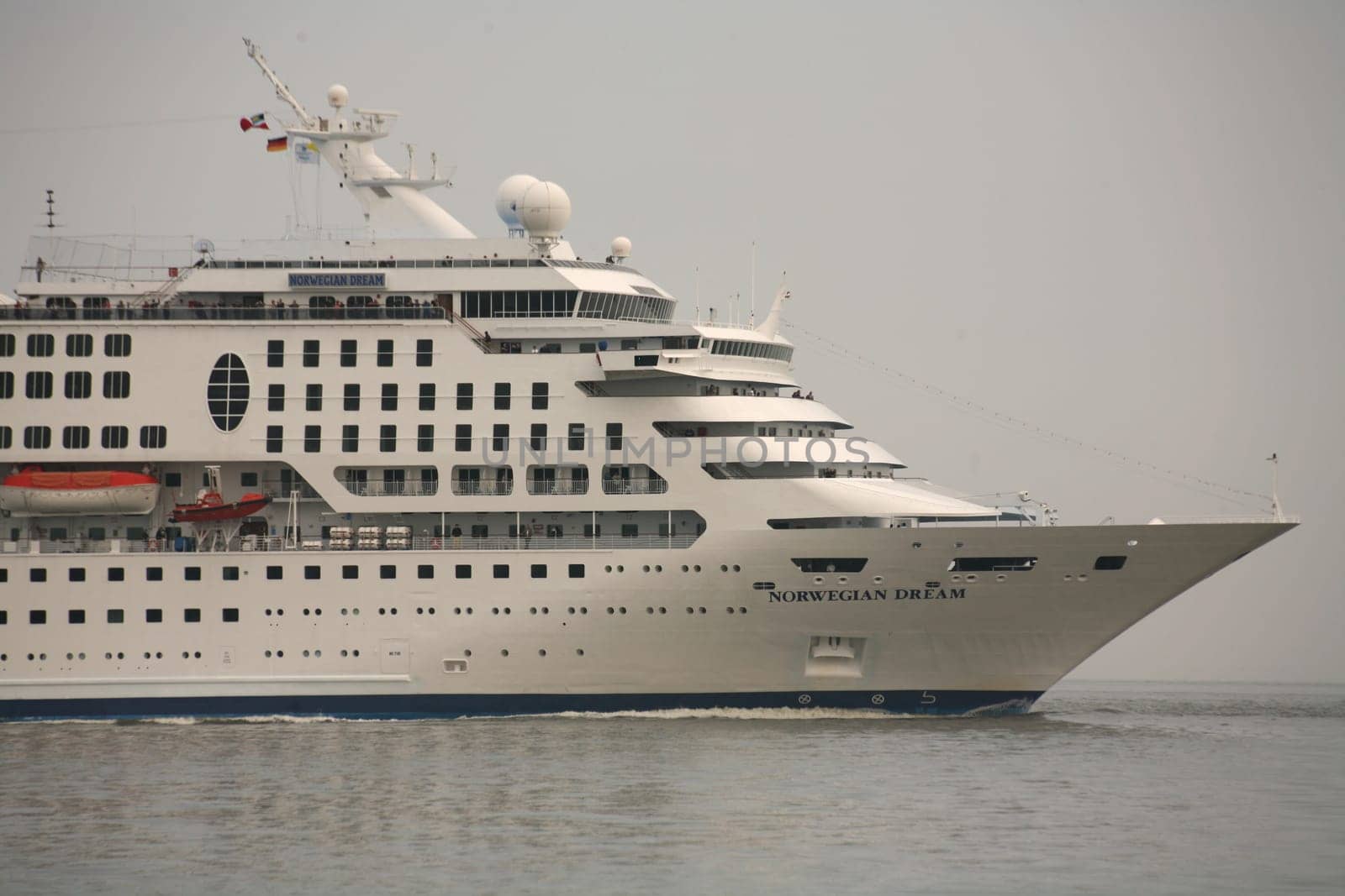 The cruise ship "Norwegian Dream"" in the North Sea off Cuxhaven"