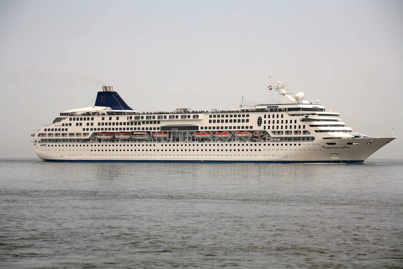 The cruise ship "Norwegian Dream"" in the North Sea off Cuxhaven"