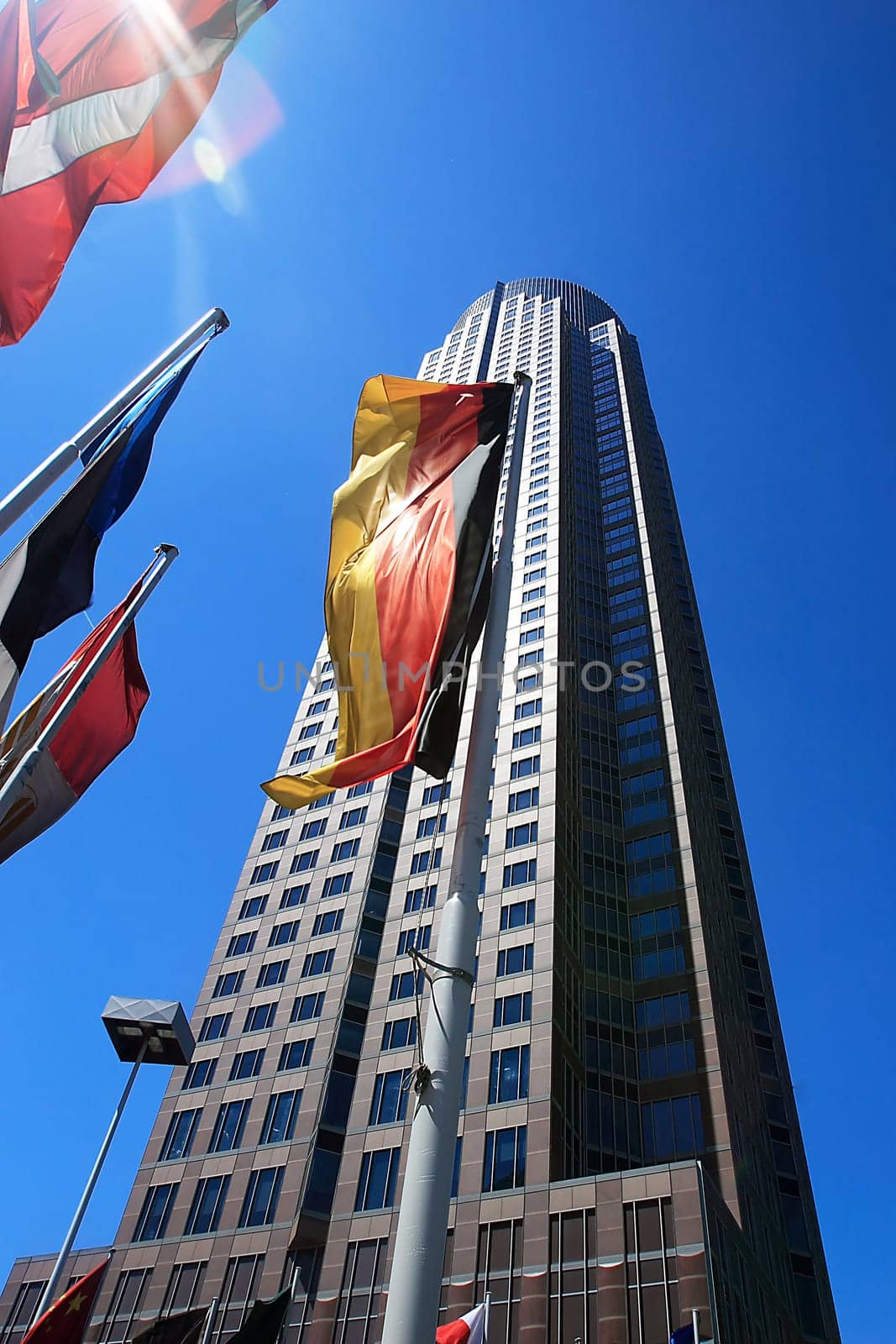 Here the flag obscures the direct sunlight,therefore 'normally' exposed.