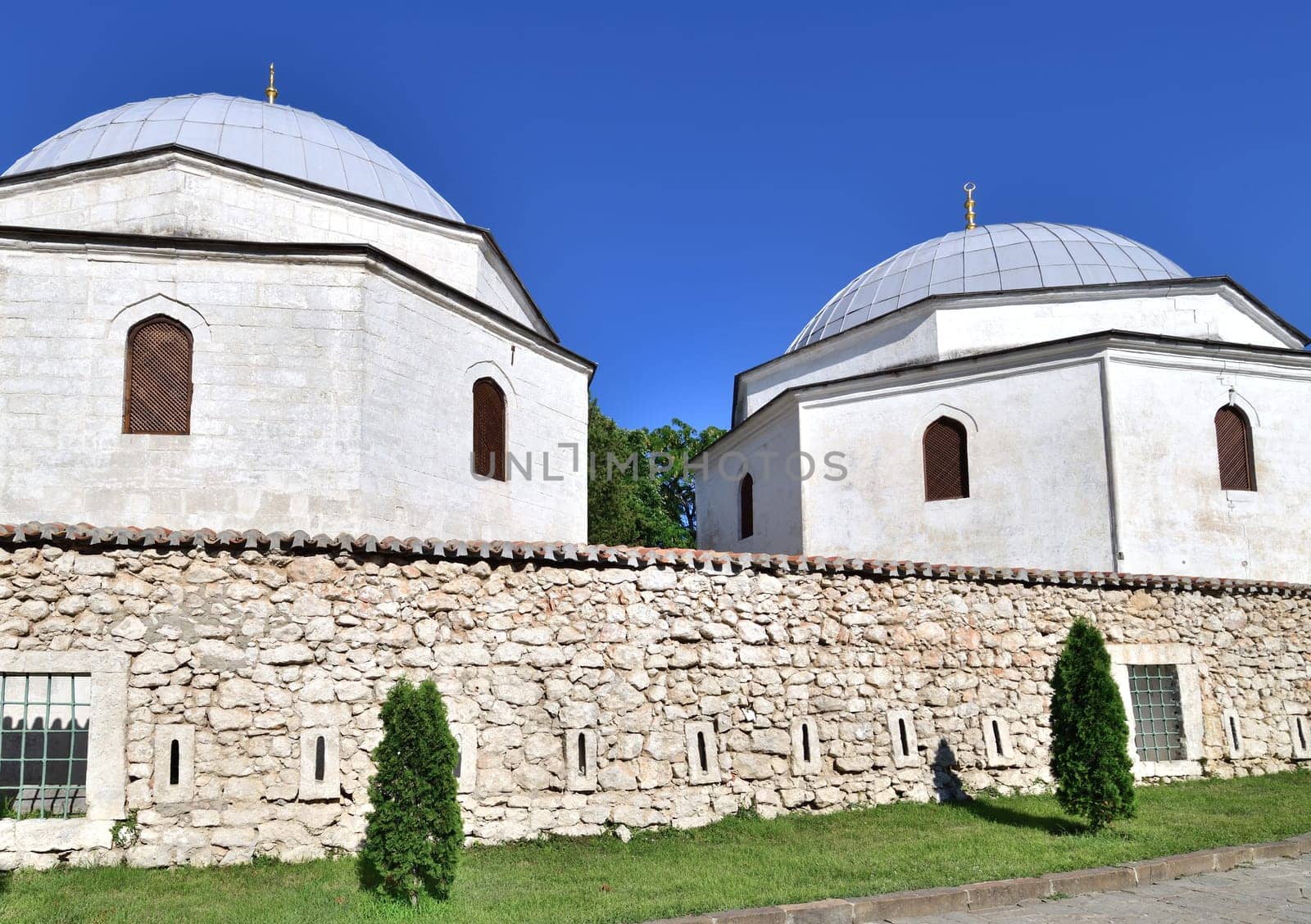 Bakhchisaray, Crimea - July 02. 2019. Northern and Southern Durbe - Khan's tomb by olgavolodina