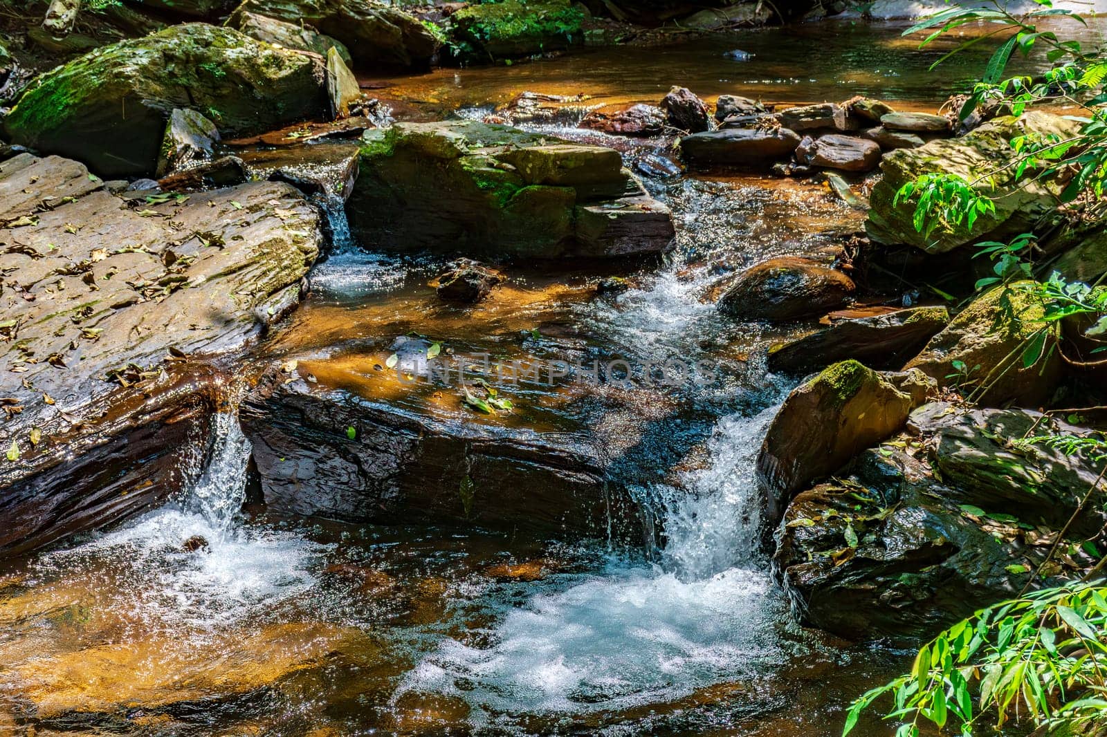 River water running through rocks by Fred_Pinheiro
