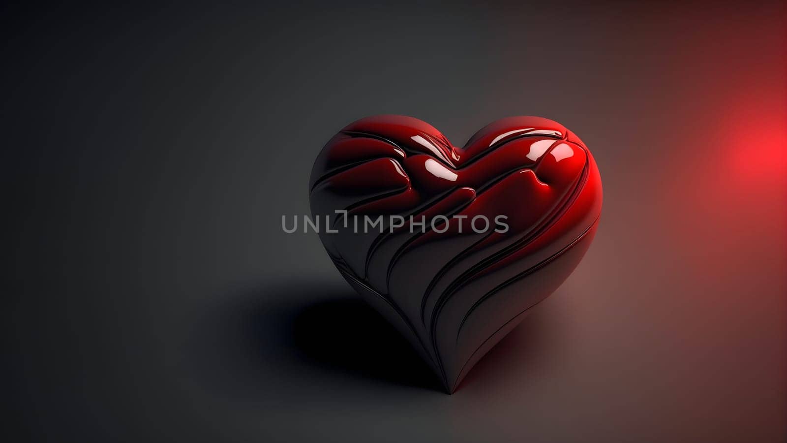 minimalistic valentines day background with heart symbol, neural network generated art. Digitally generated image. Not based on any actual person, scene or pattern.