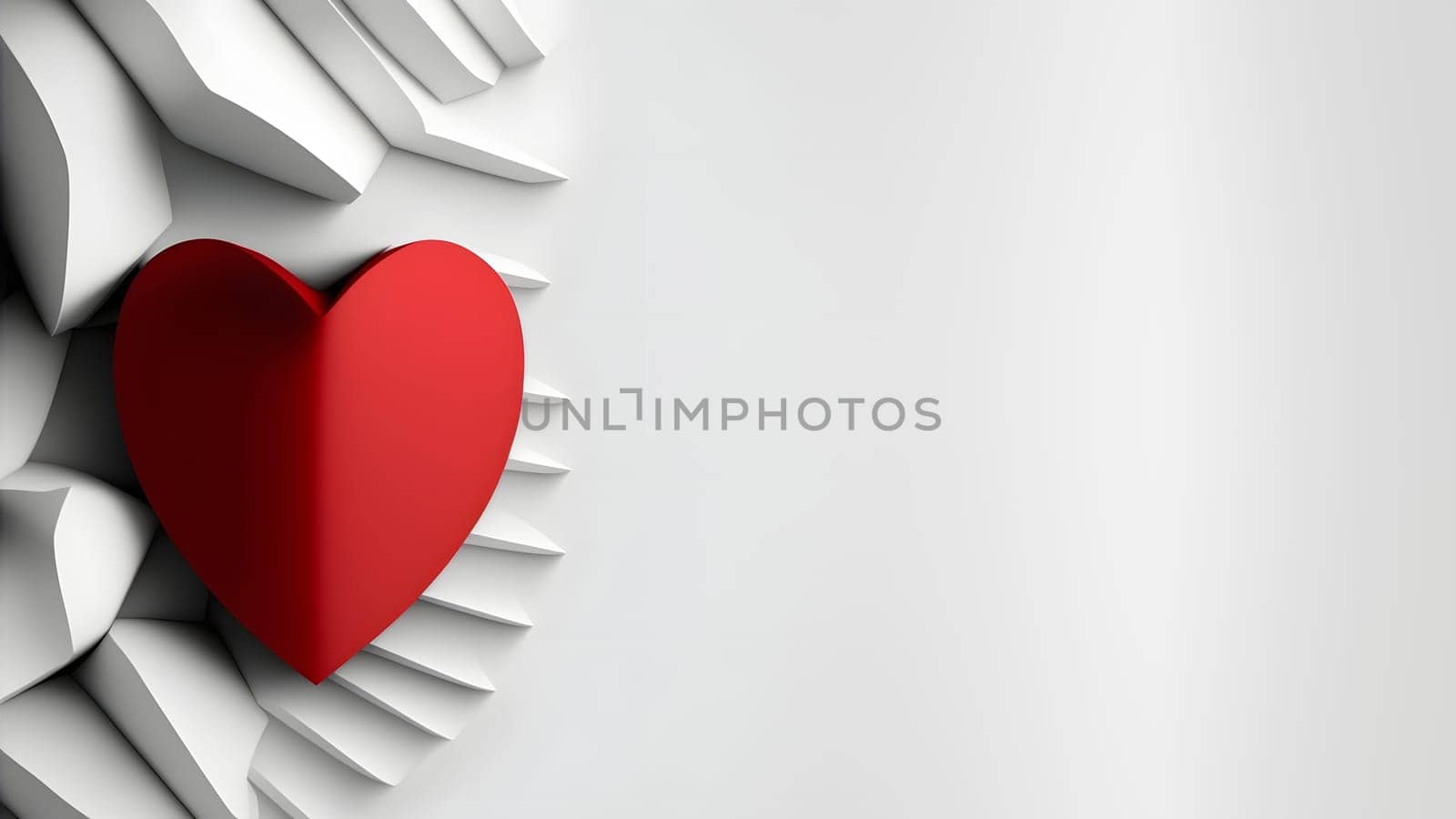 minimalistic valentines day background with heart symbol, neural network generated art by z1b