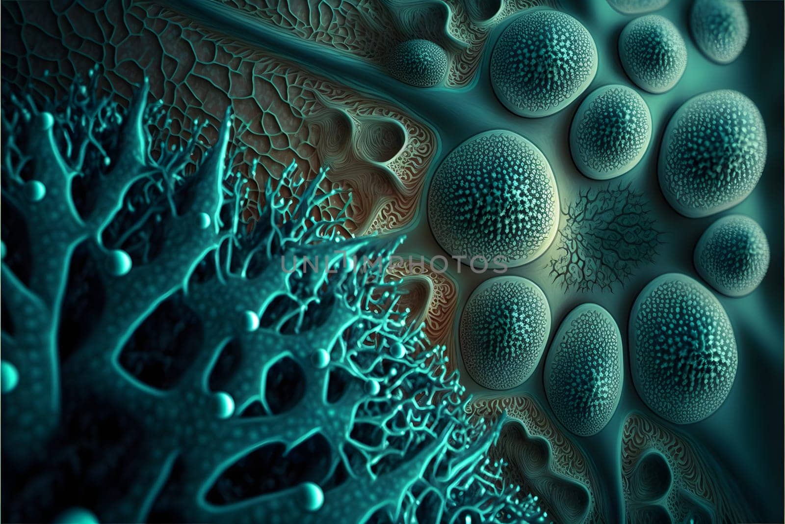 abstract biological close-up full-frame macro background, neural network generated art by z1b