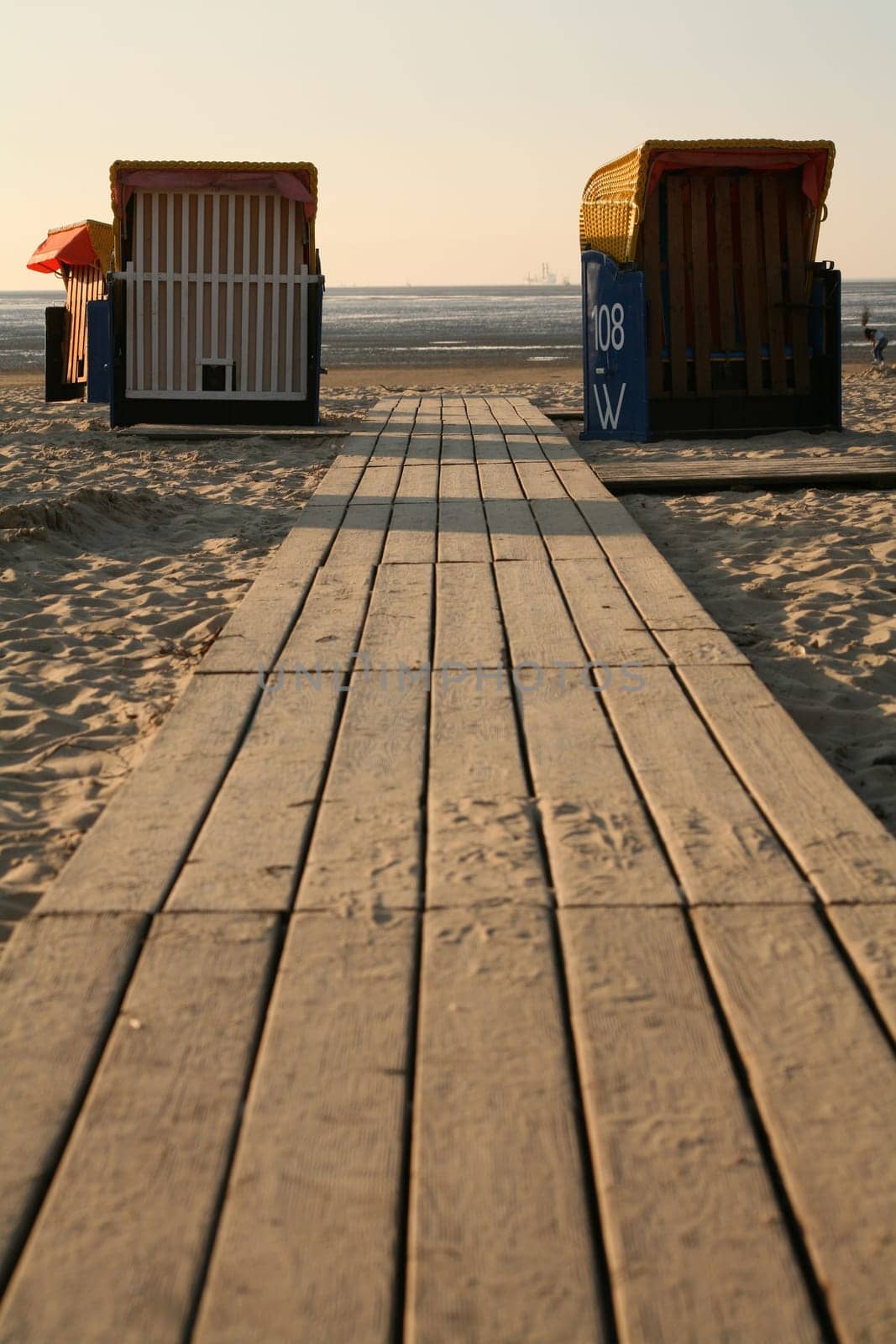On the beach of the North Sea in Cuxhaven-Döse