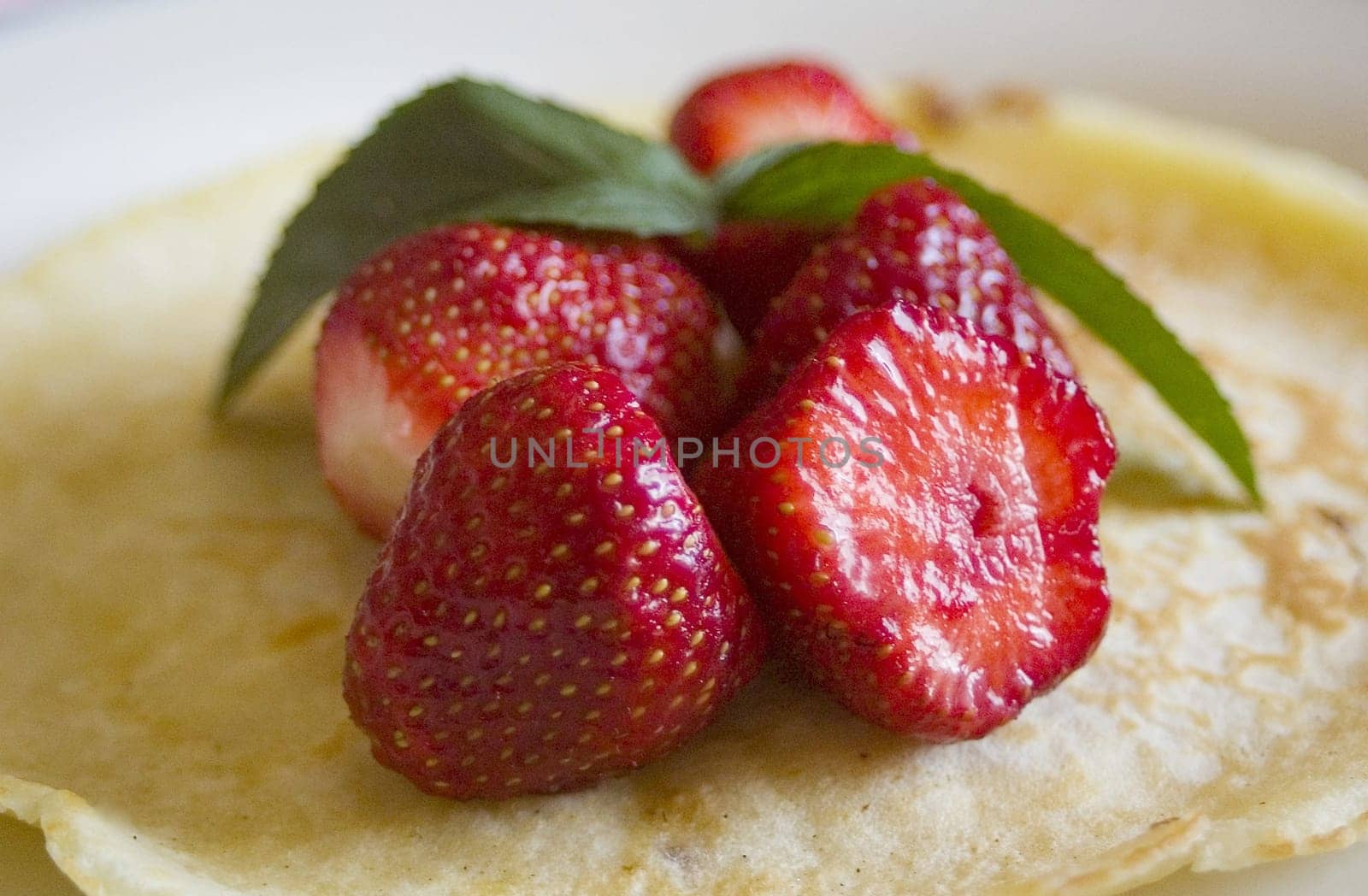 Strawberry pancakes....