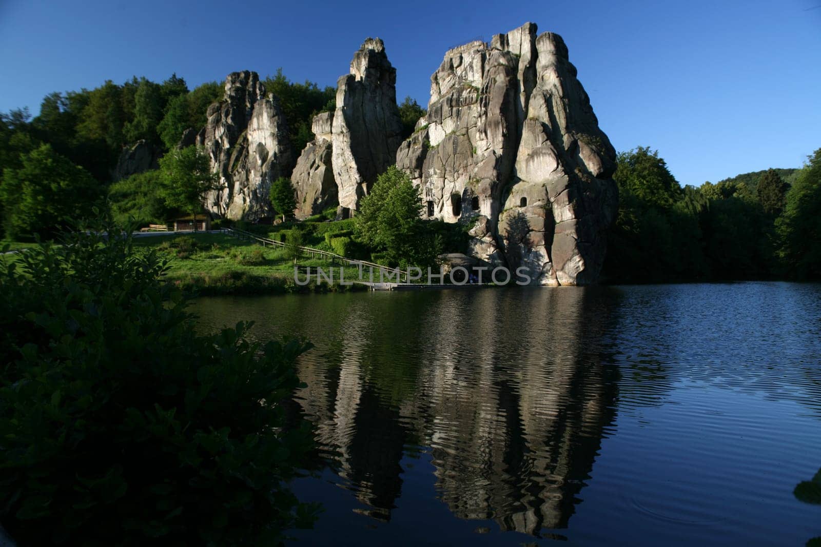 The imposing rocks of the Externsteine in Lipperland