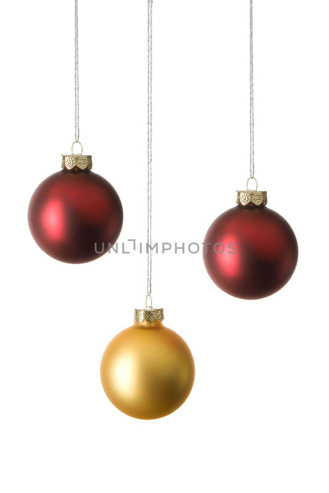 Three Christmas tree baubles,freed