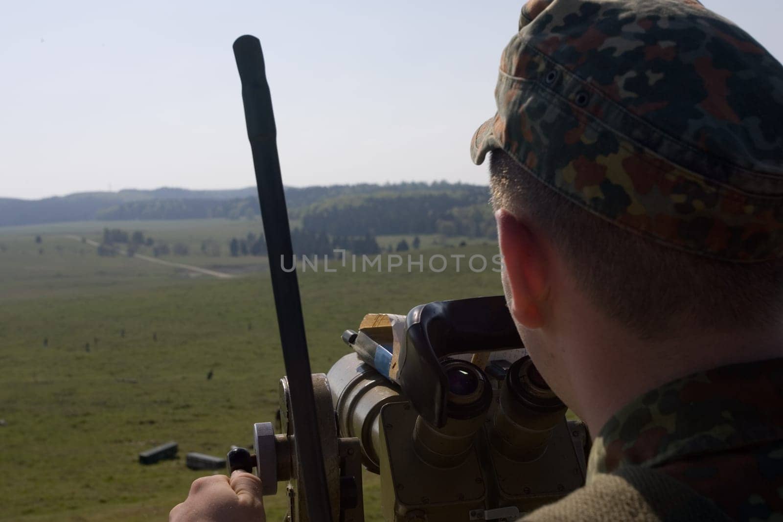 Observing soldier