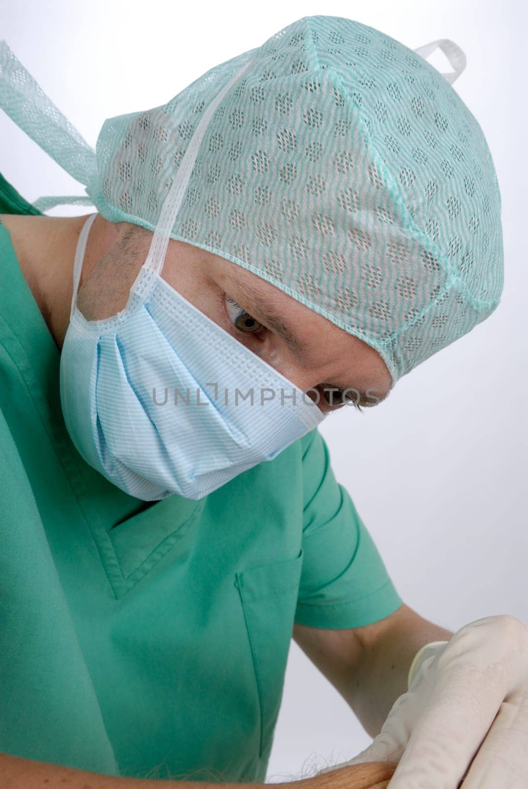 Doctor performs an operation