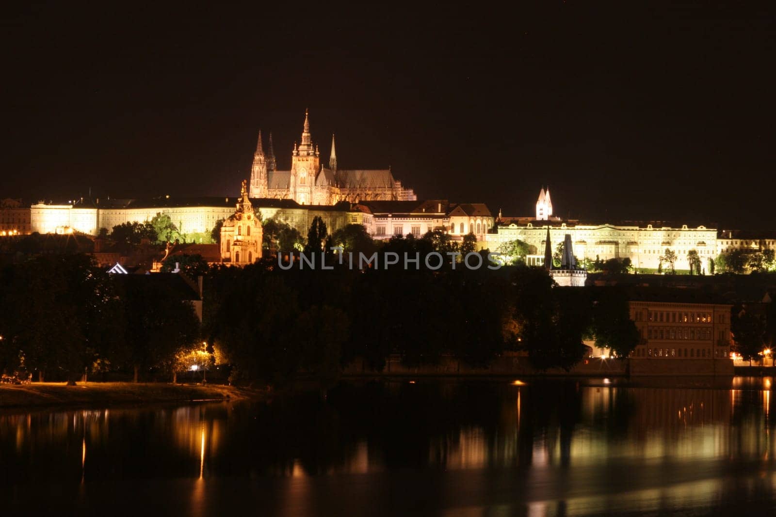 Prague Cathedral at night
