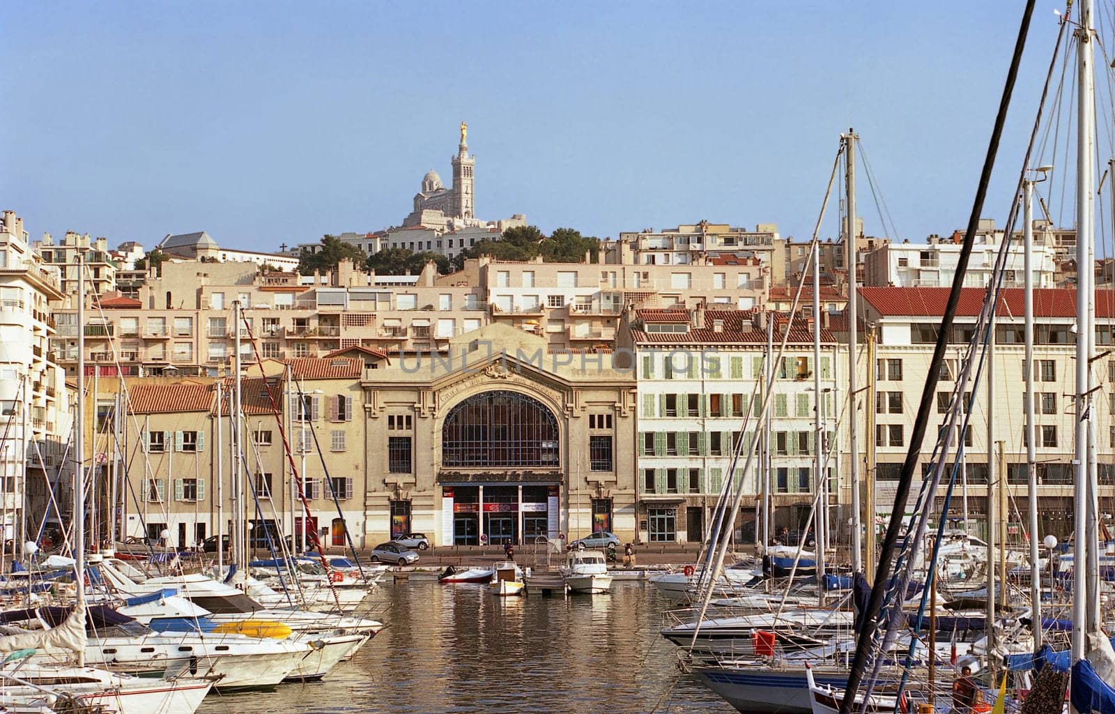 ... in the middle the National Theatre,above Notre Dame de la Garde