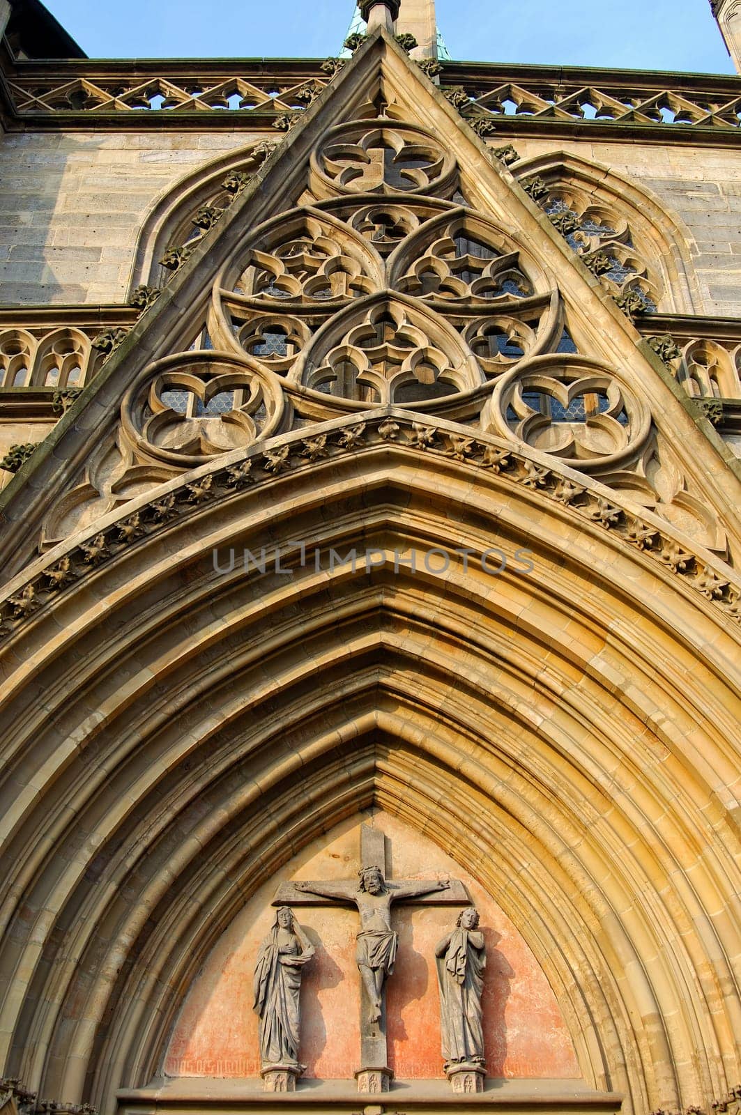 Crucifixion,Triangle,Portal Porch,St. Mary's Church,Erfurt Cathedral,Thuringia,Germany