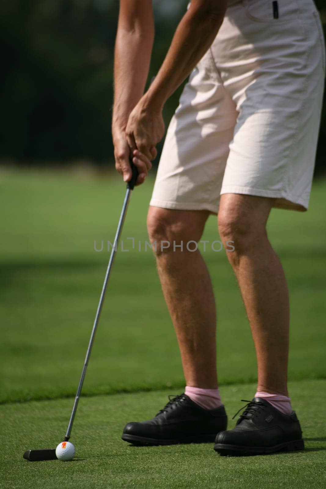Golfer putting