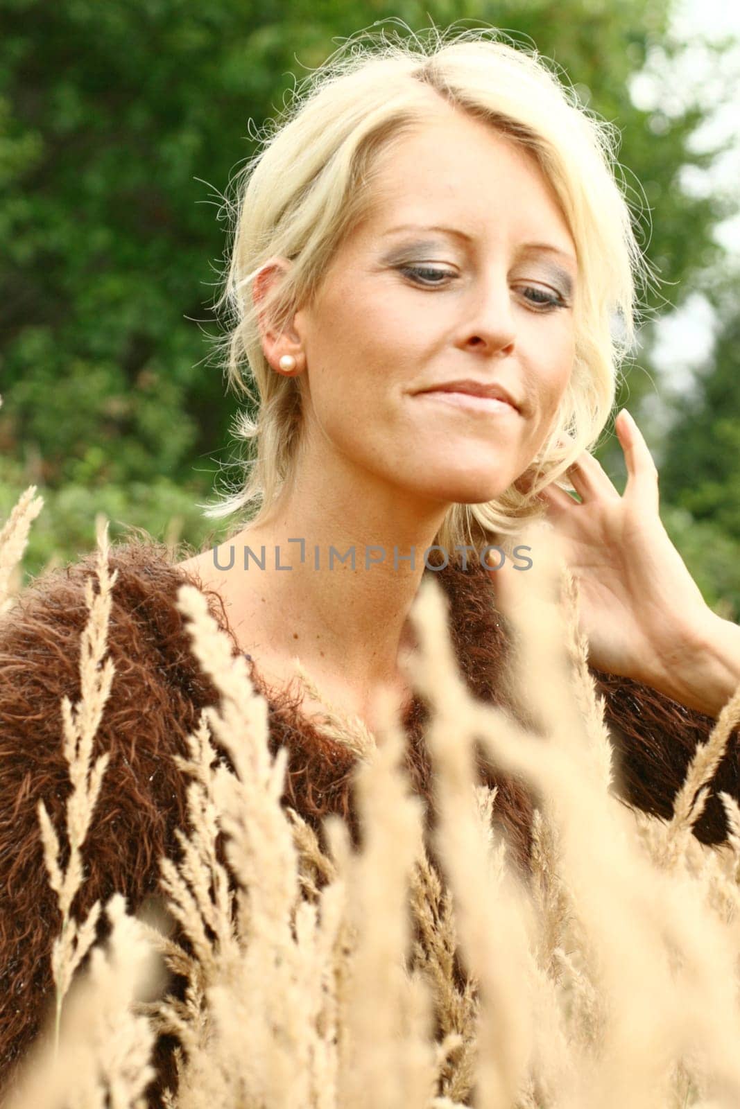 Woman in summer field