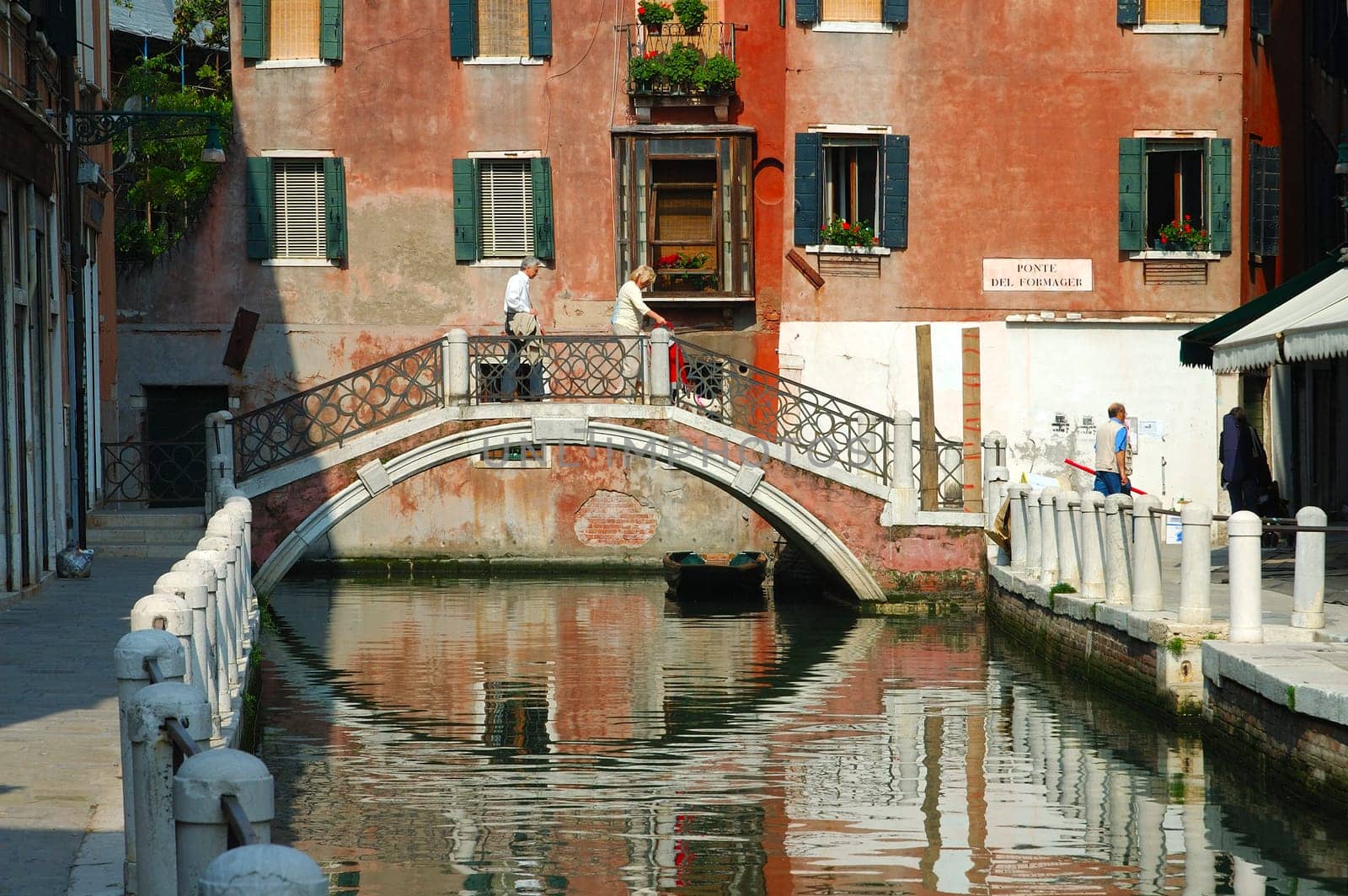 Canal and bridge in Venice,Italy