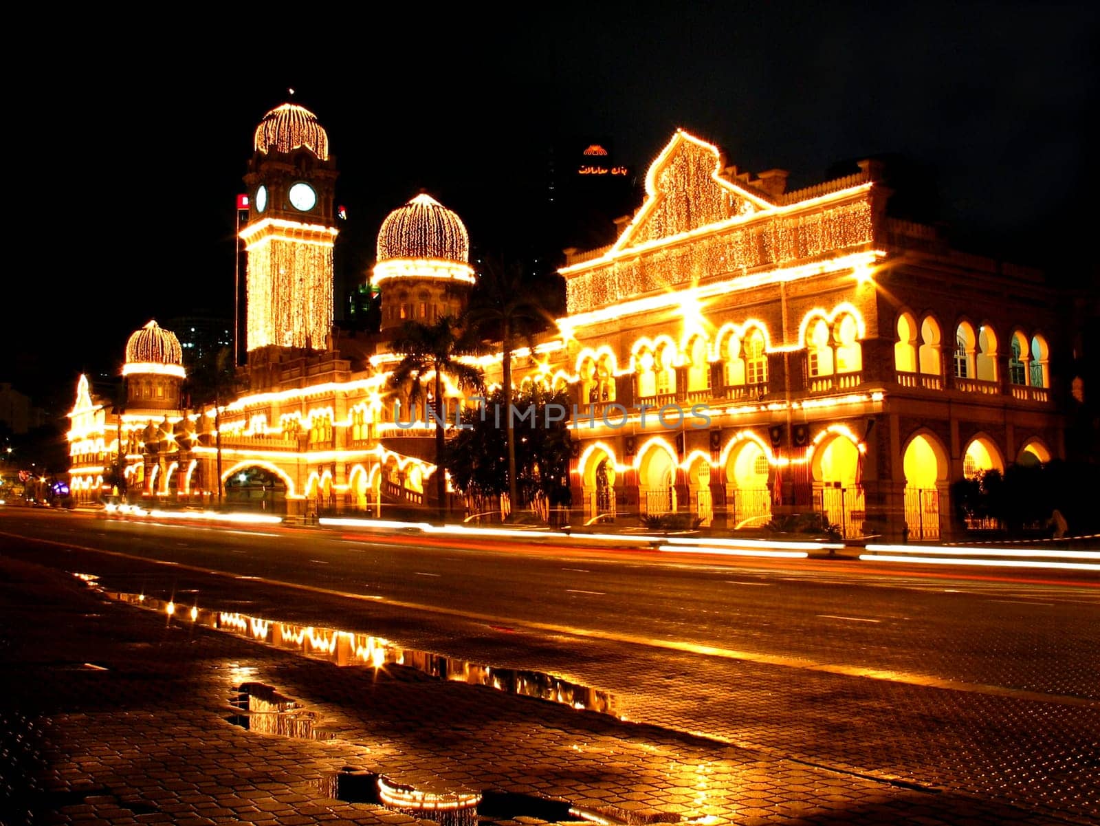 This building is illuminated every night.