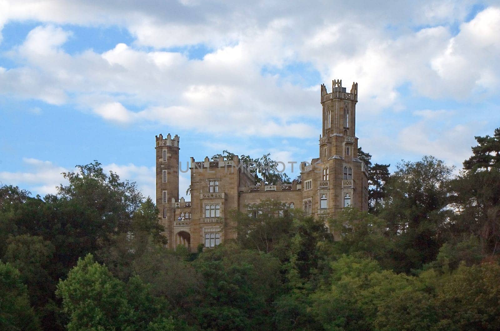 "Anyone who enters the magnificent park of Eckberg Castle is reminded of a fairy tale from his childhood. High above the Elbe,between Dresden's old town and the ""Weißer Hirsch"" district,surrounded by old trees,it is enthroned"
