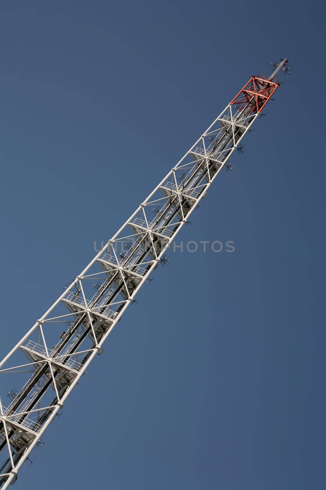 Antenna mast of the maritime weather service in Cuxhaven