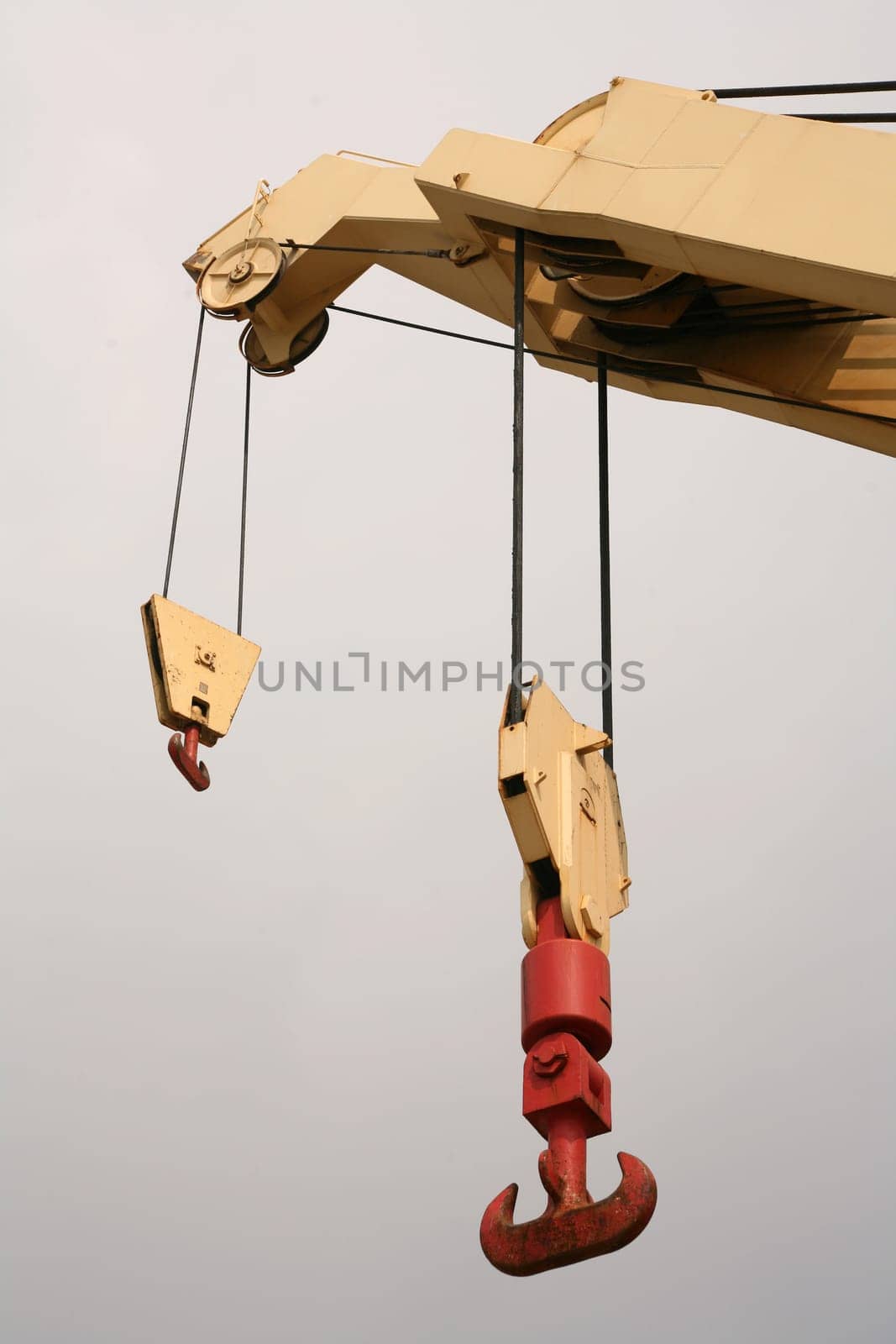 Hook of a cargo crane on a cargo ship
