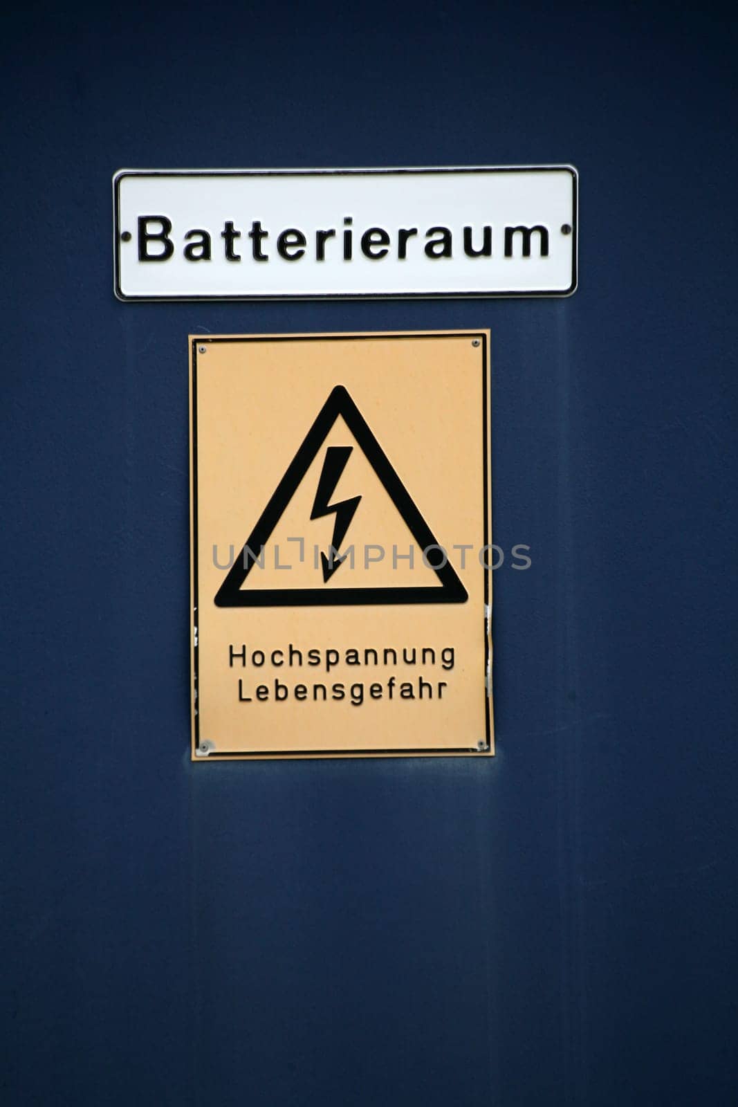 Signs on a power supply building
