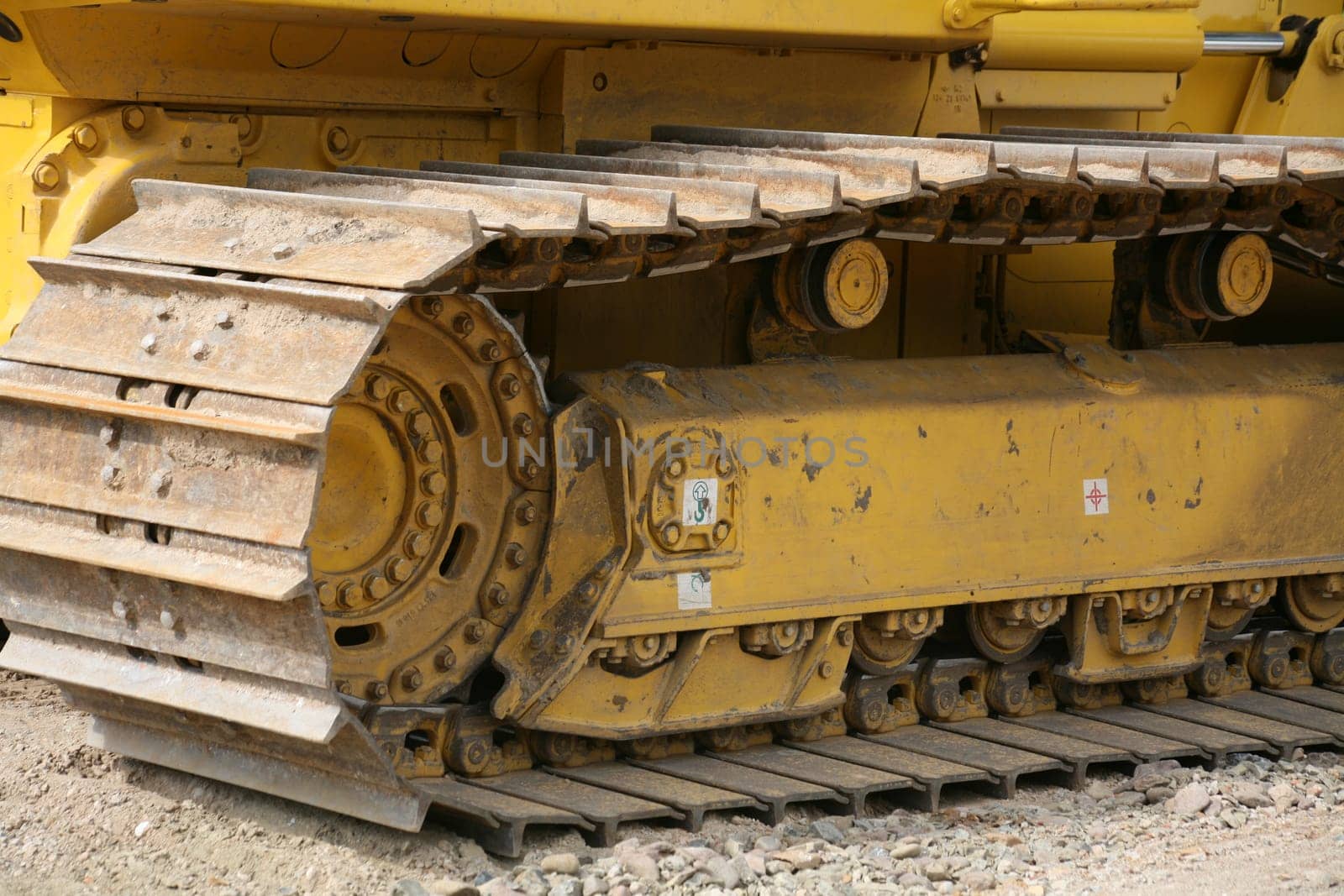 Tracked vehicle on a construction site