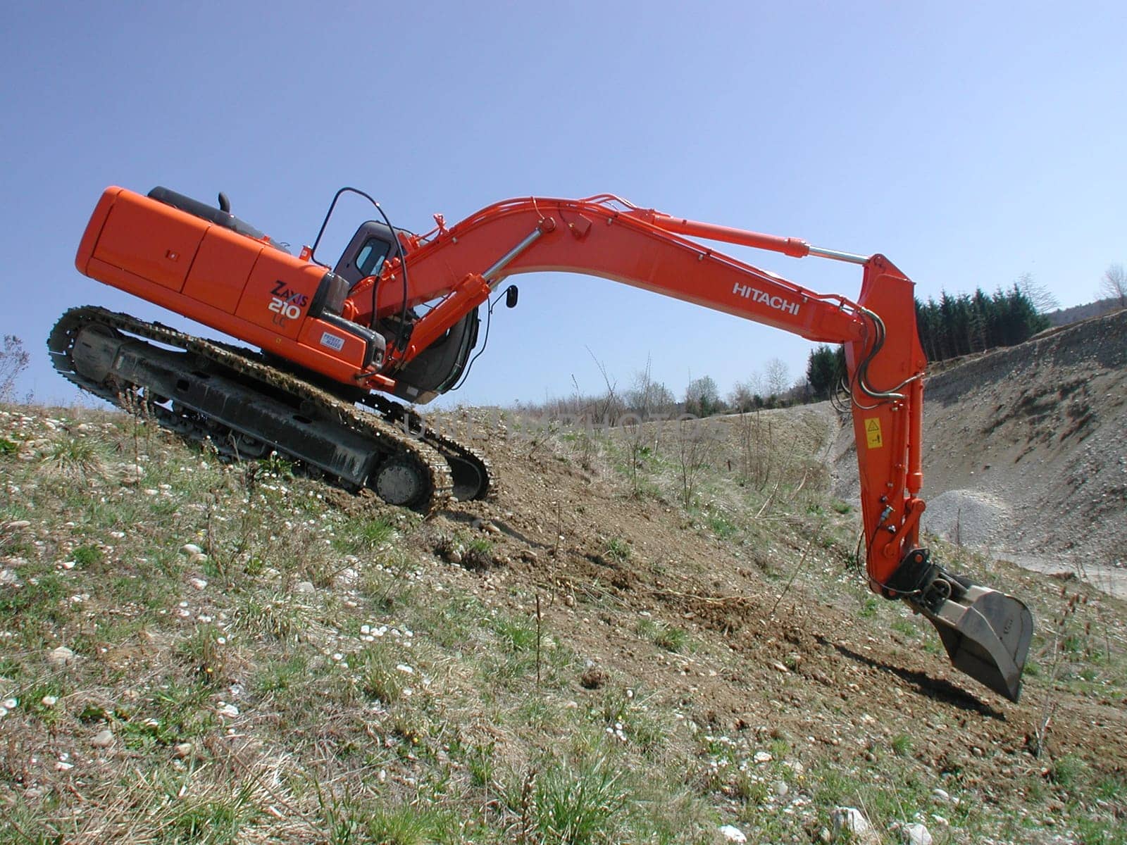 Excavators in action