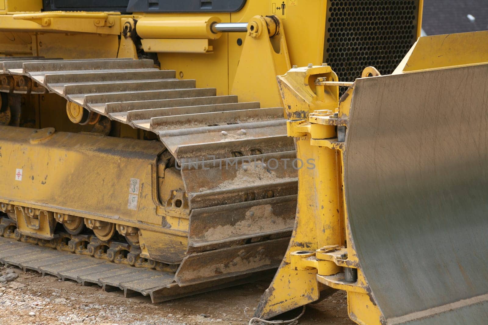 Tracked vehicle on a construction site