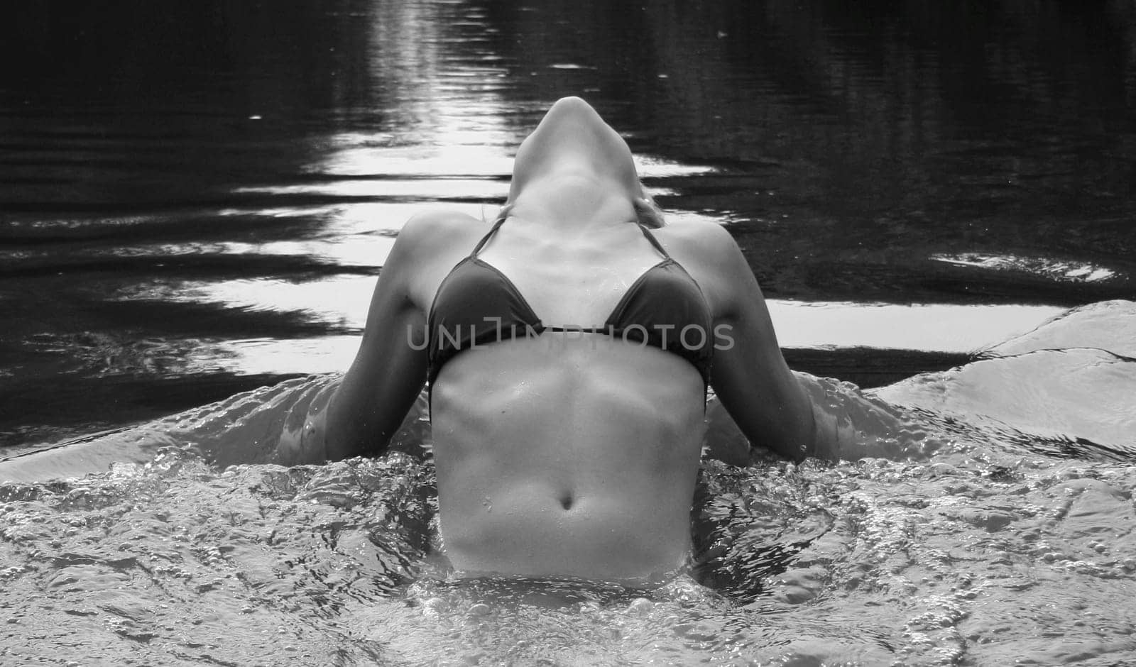 in the water