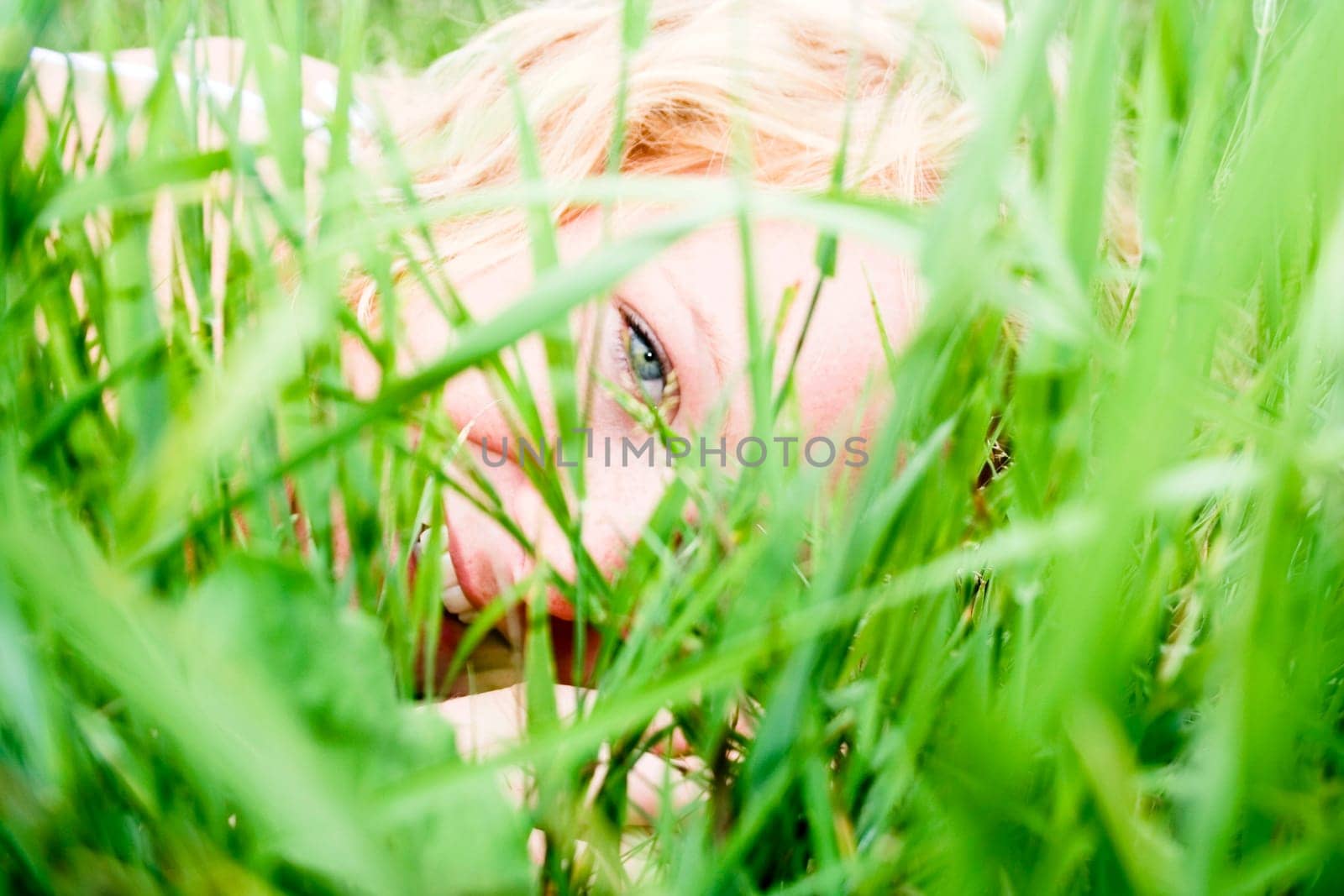Looking through the grass
