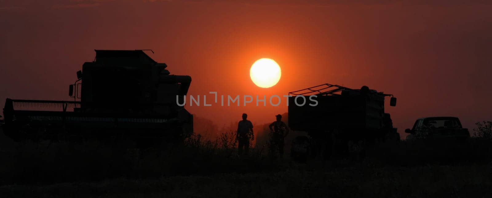 Until late in the evening,the farmers are still in our fields....!