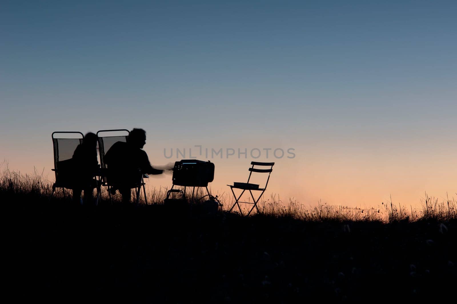Eating together after sunset