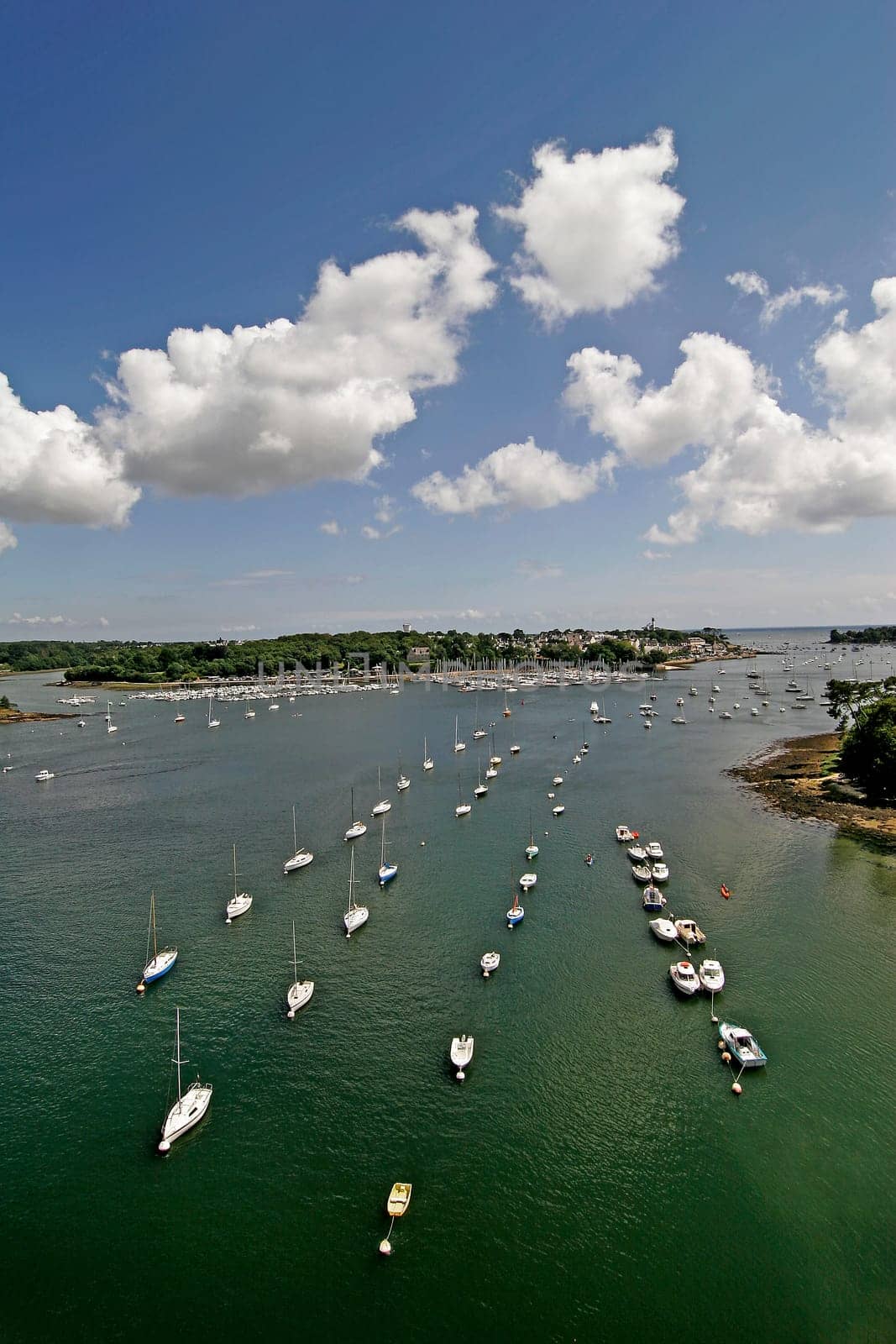 Sailboats near Combrit,Brittany