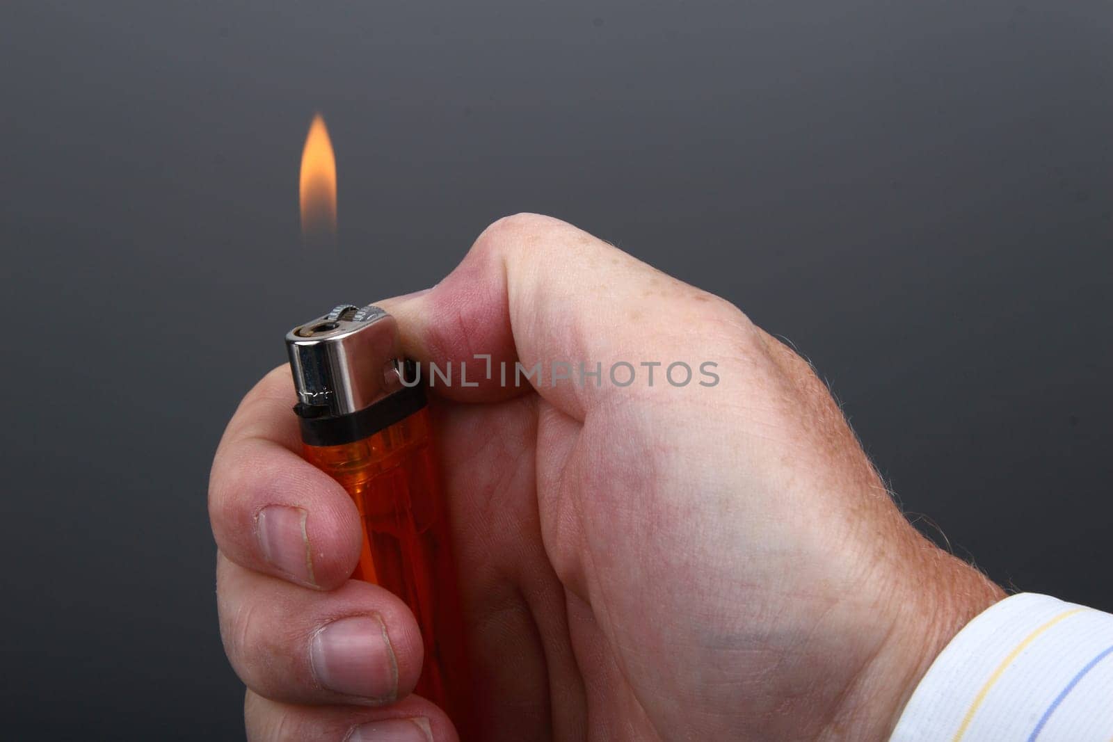 Disposable lighter in my hand