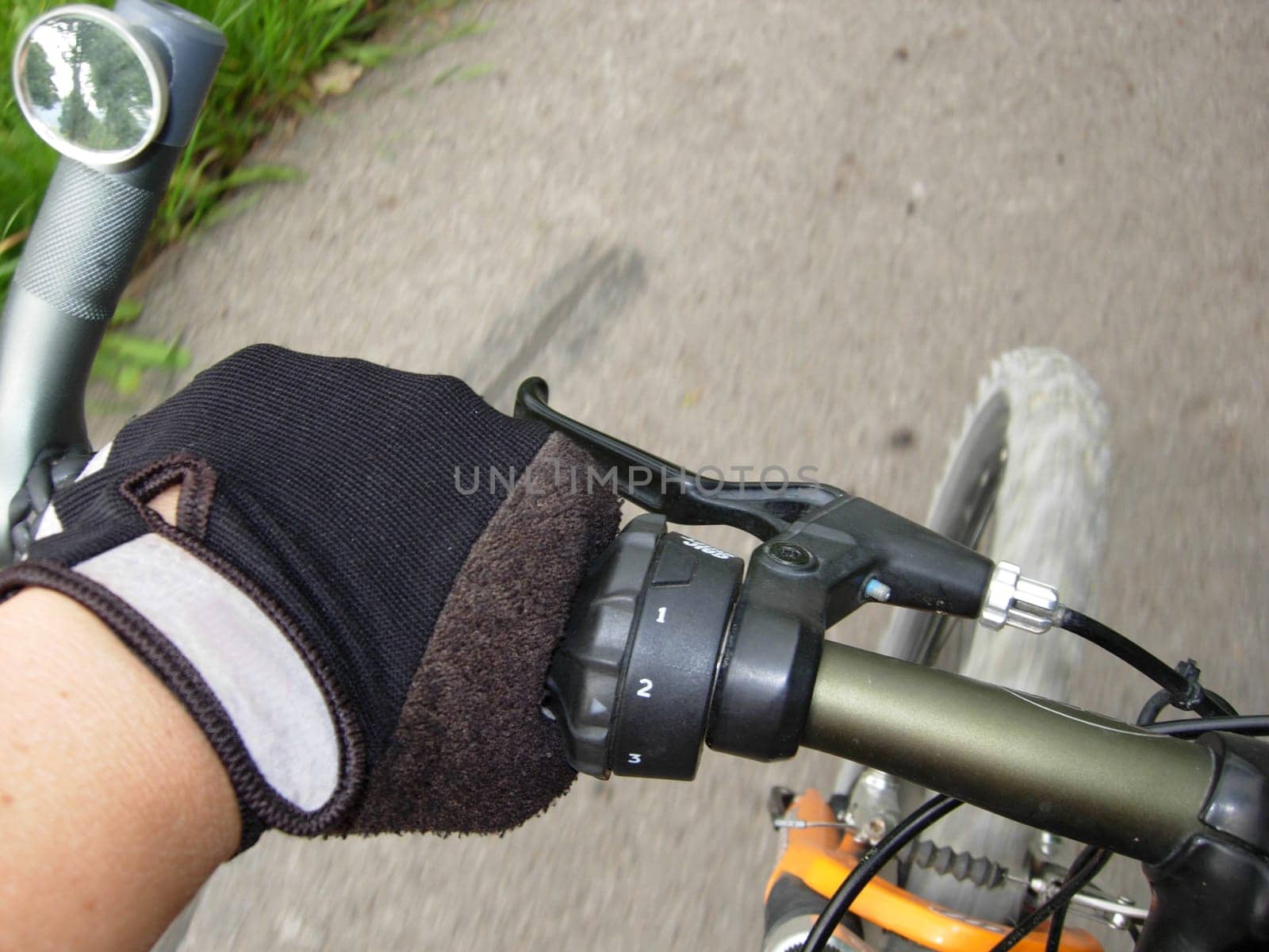 Underway with a mountain bike