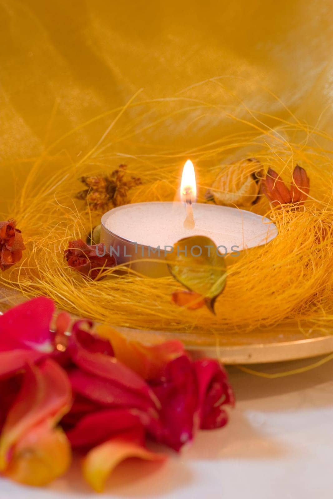 Candle with decoration