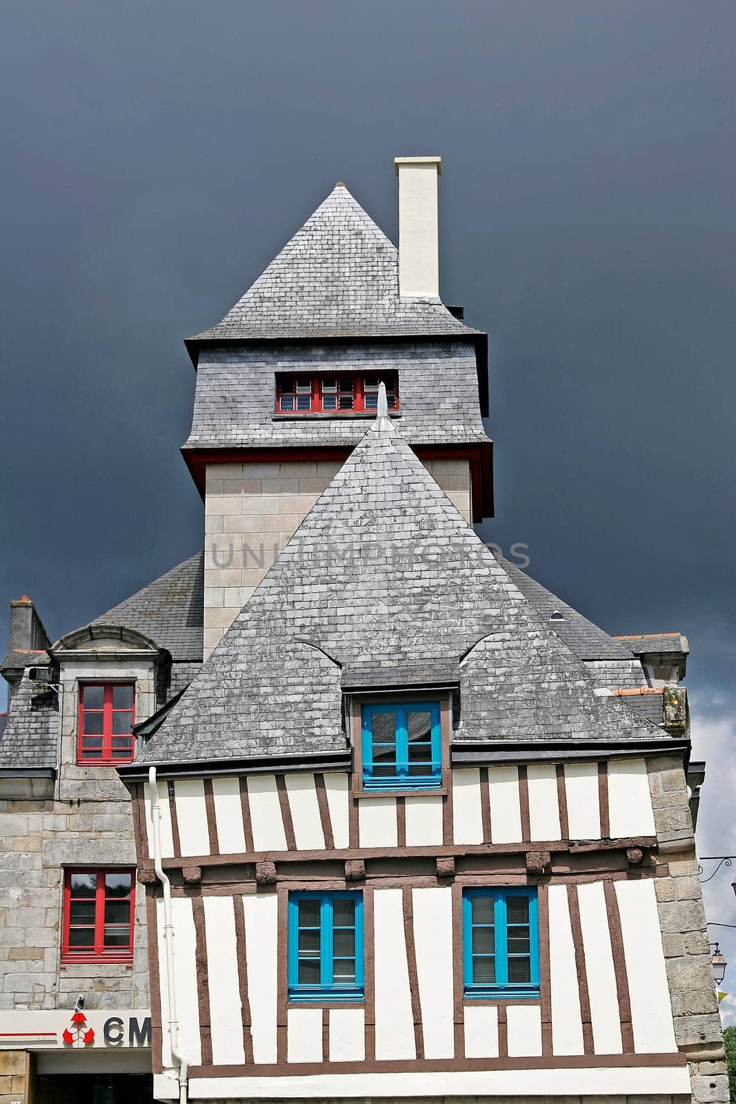 Quimper,Old Town,Half-timbered houses