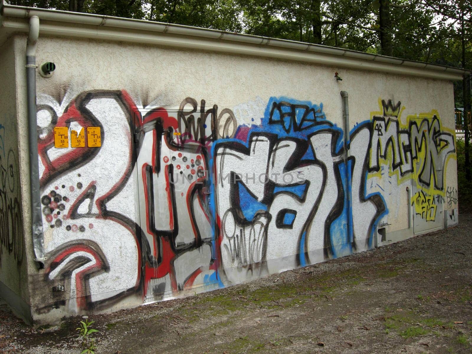 Graffiti on a house wall
