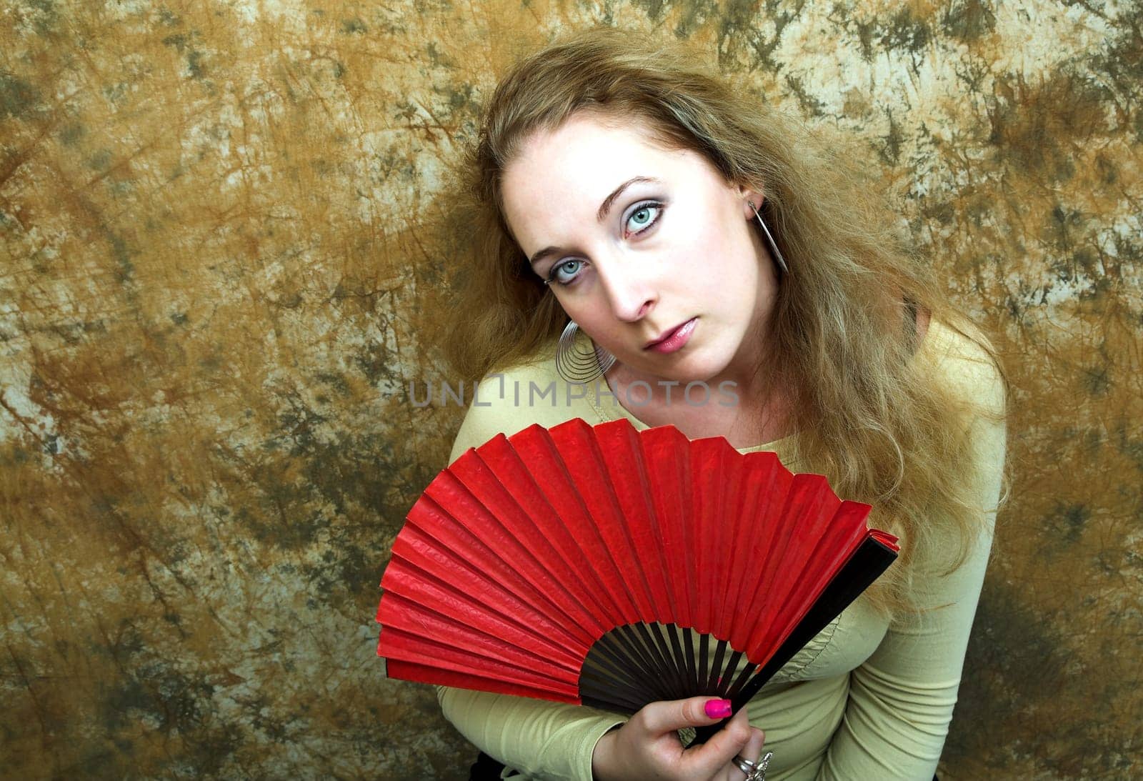 The studio lamps are warm
