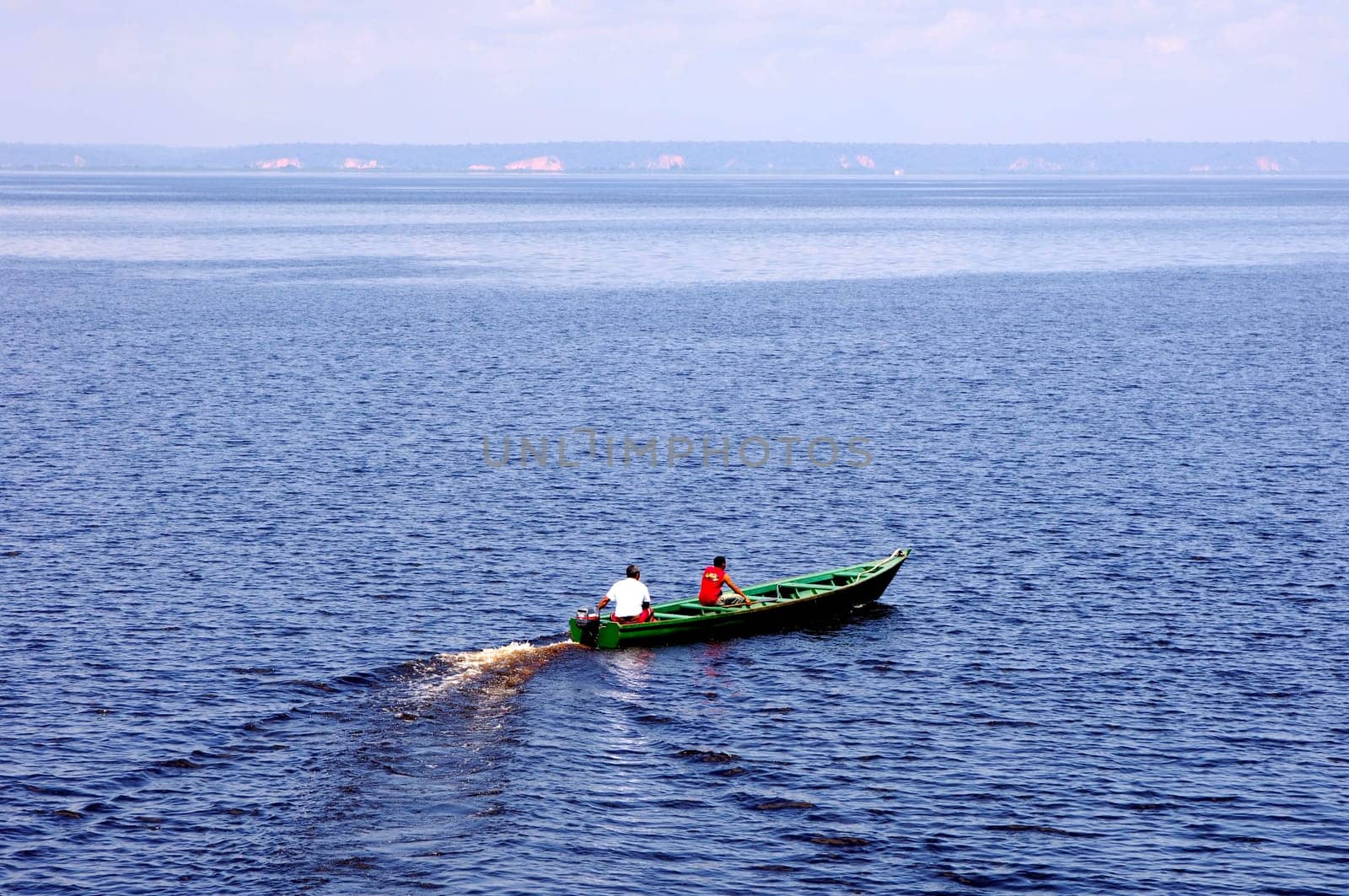 Motoboat on the Rio Negro Brazil