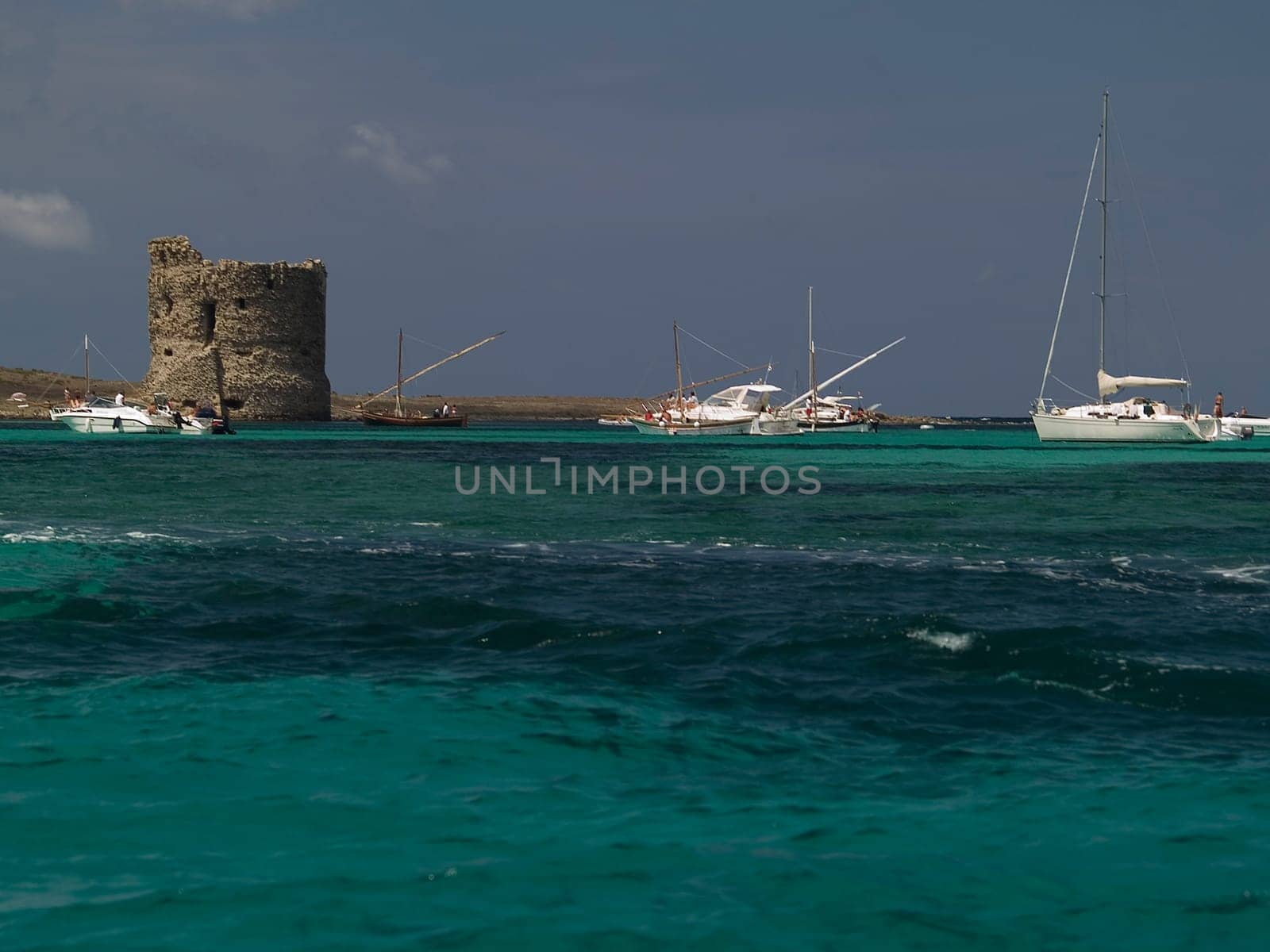 In front of the island of "Asinara"" Sardinia"