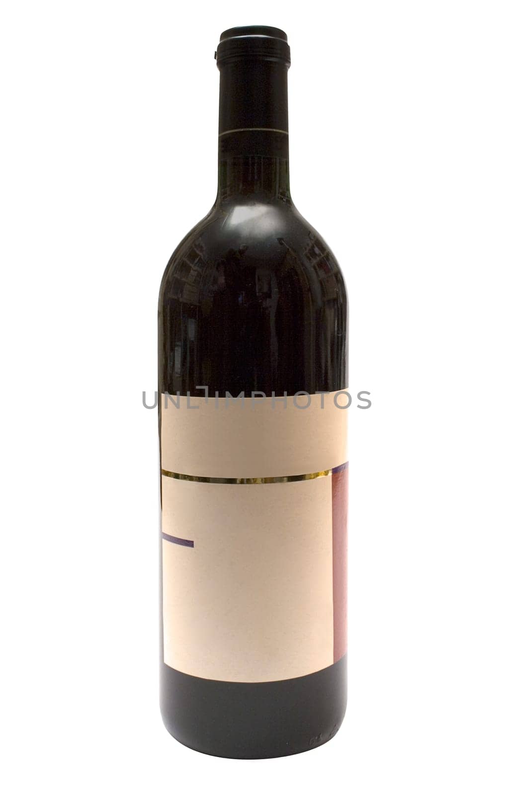 Red wine bottle with circumcision path