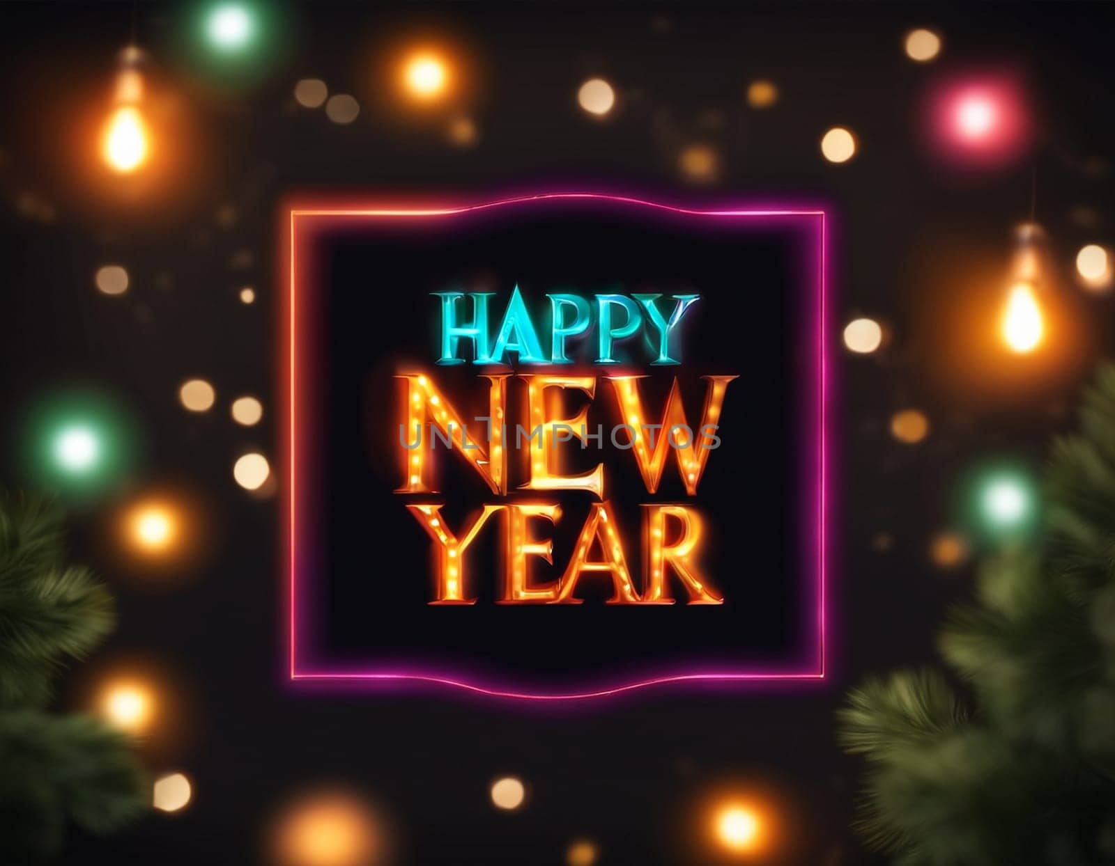 Beautiful New Year background by NeuroSky