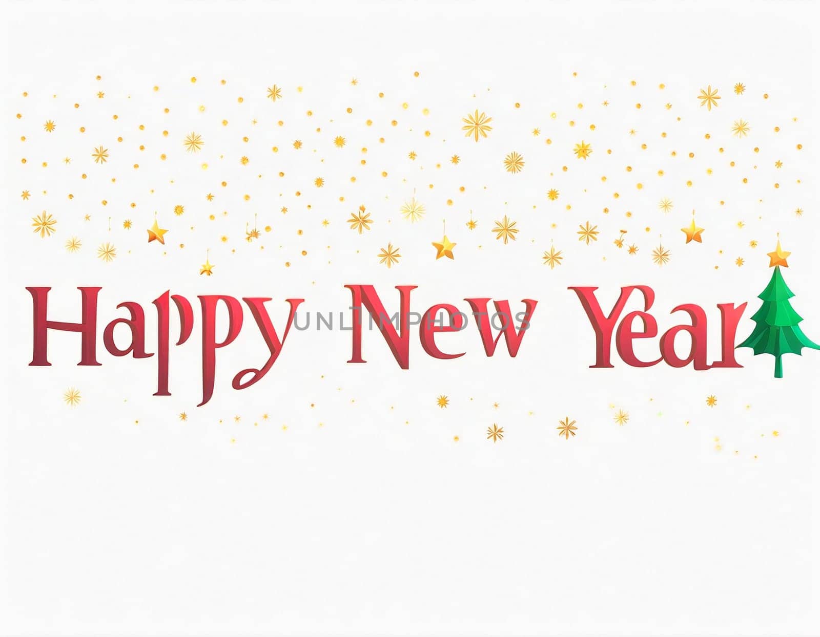 Minimalistic New Year background. High quality illustration