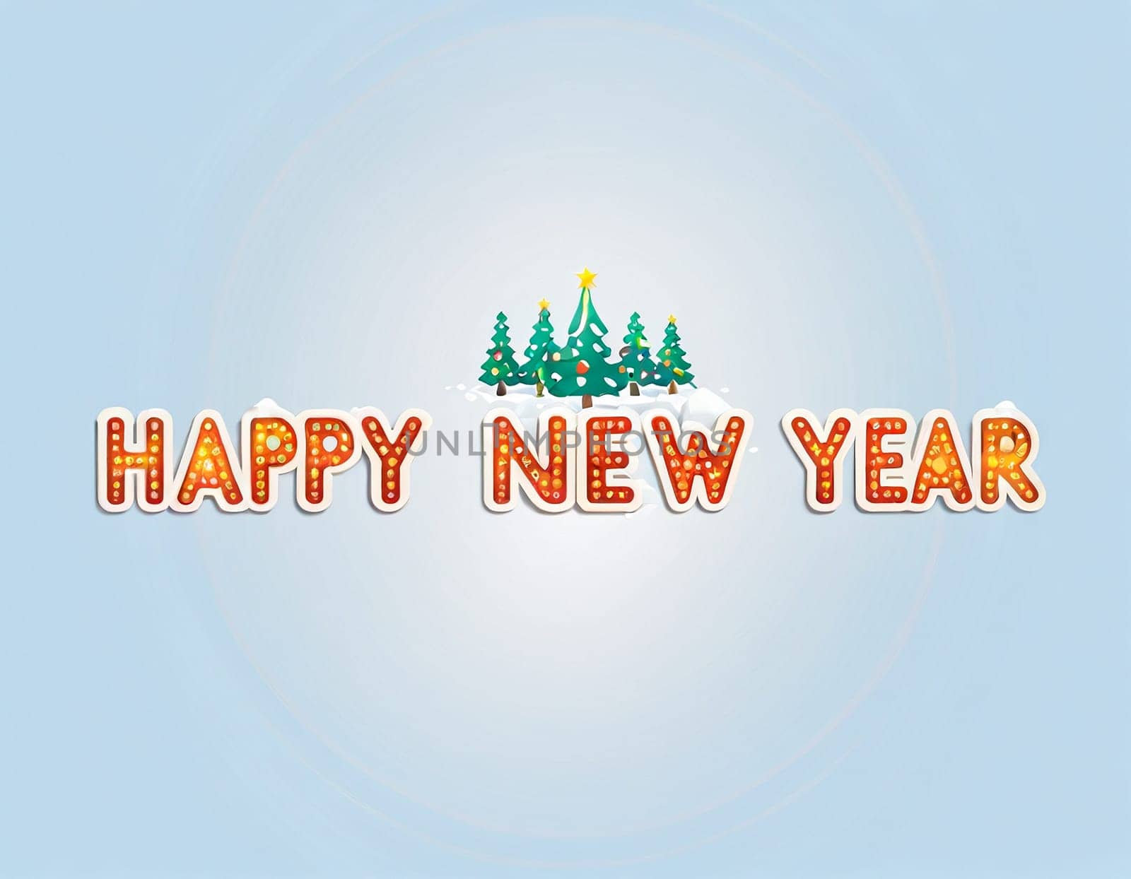 Minimalistic New Year background. High quality illustration
