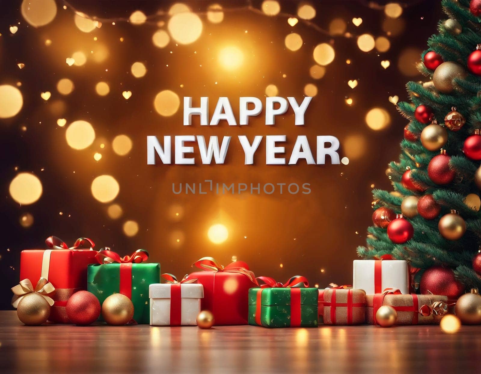 Beautiful New Year background. High quality illustration