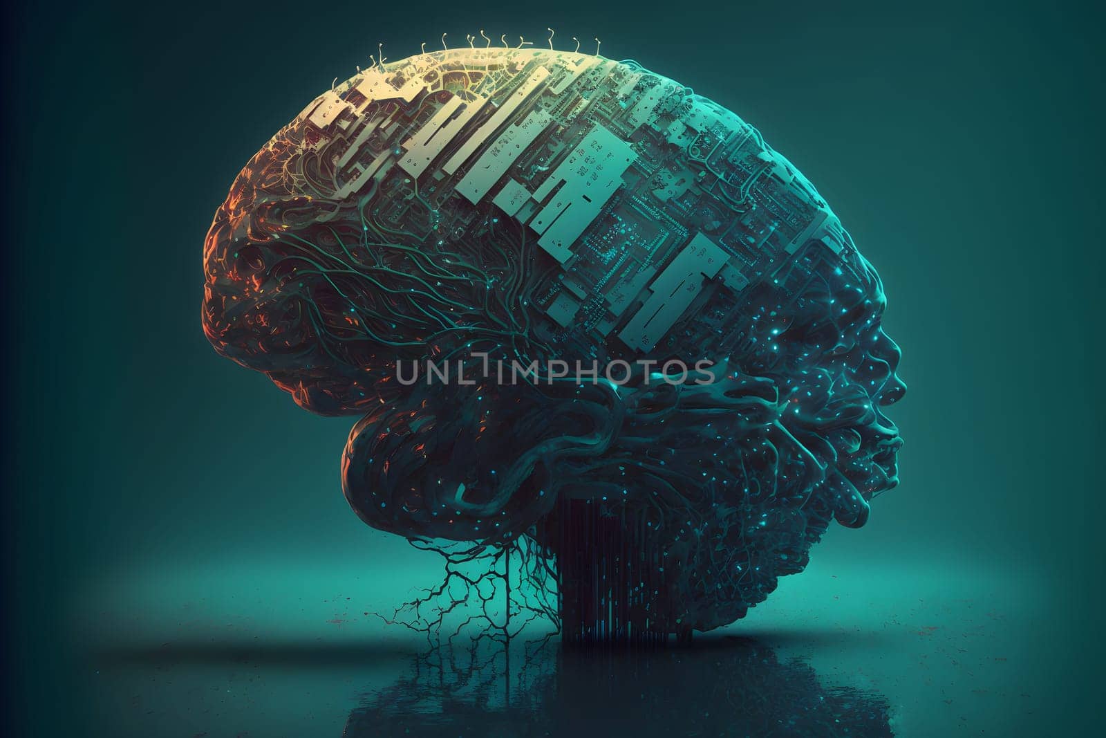 cyberbrain concept, neural network generated art by z1b