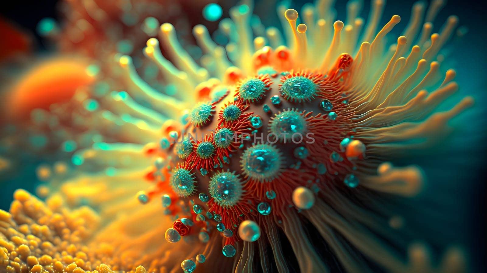 alien microbiological fantastic organism, neural network generated art by z1b