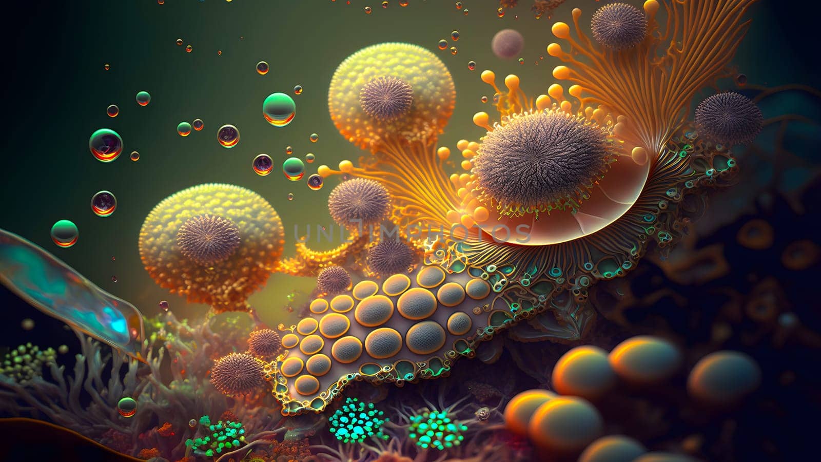 alien microbiological fantastic organism, neural network generated art by z1b